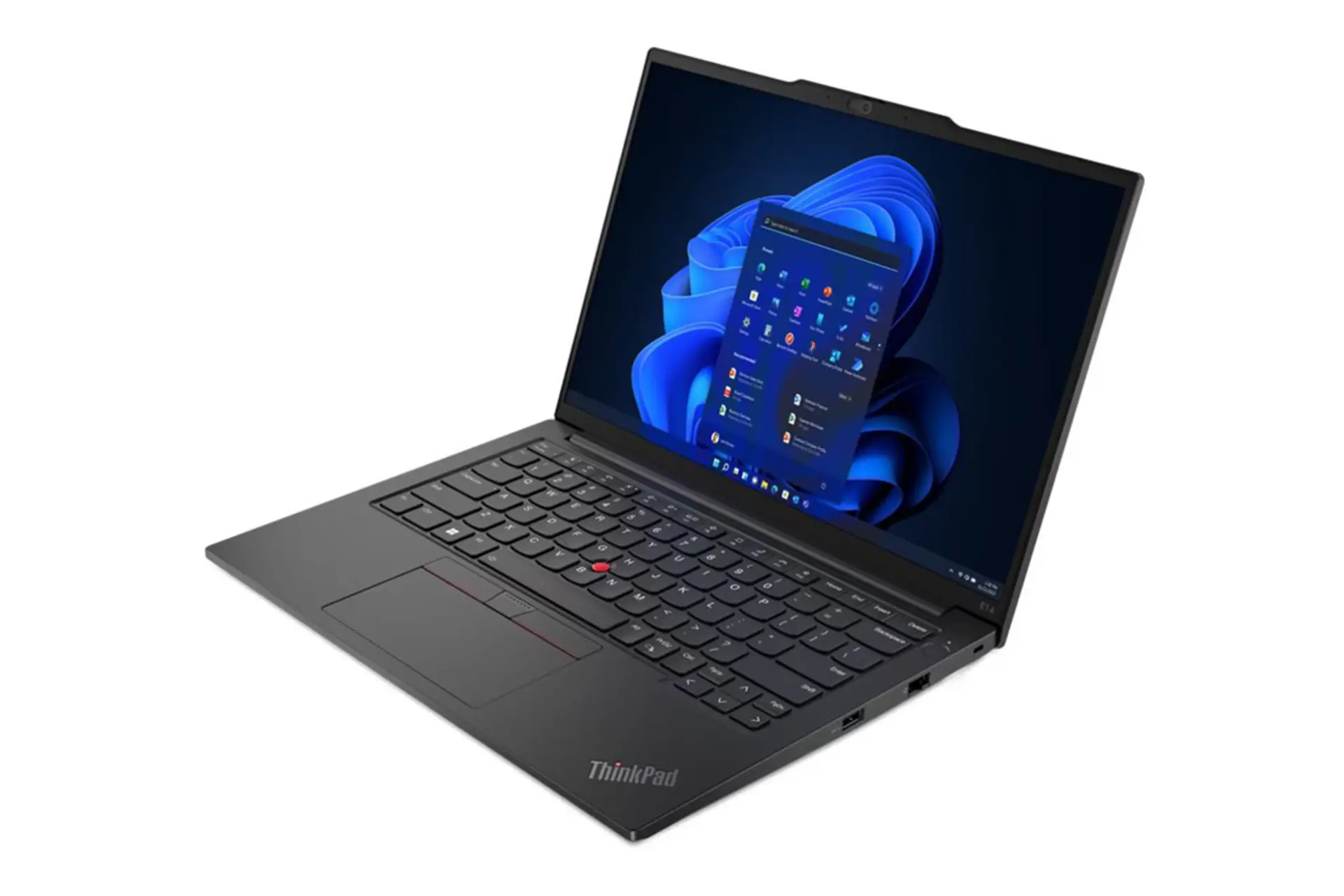 لپ تاپ لنوو Lenovo ThinkPad E14 Gen 5 نمای راست صفحه نمایش و درگاه ها