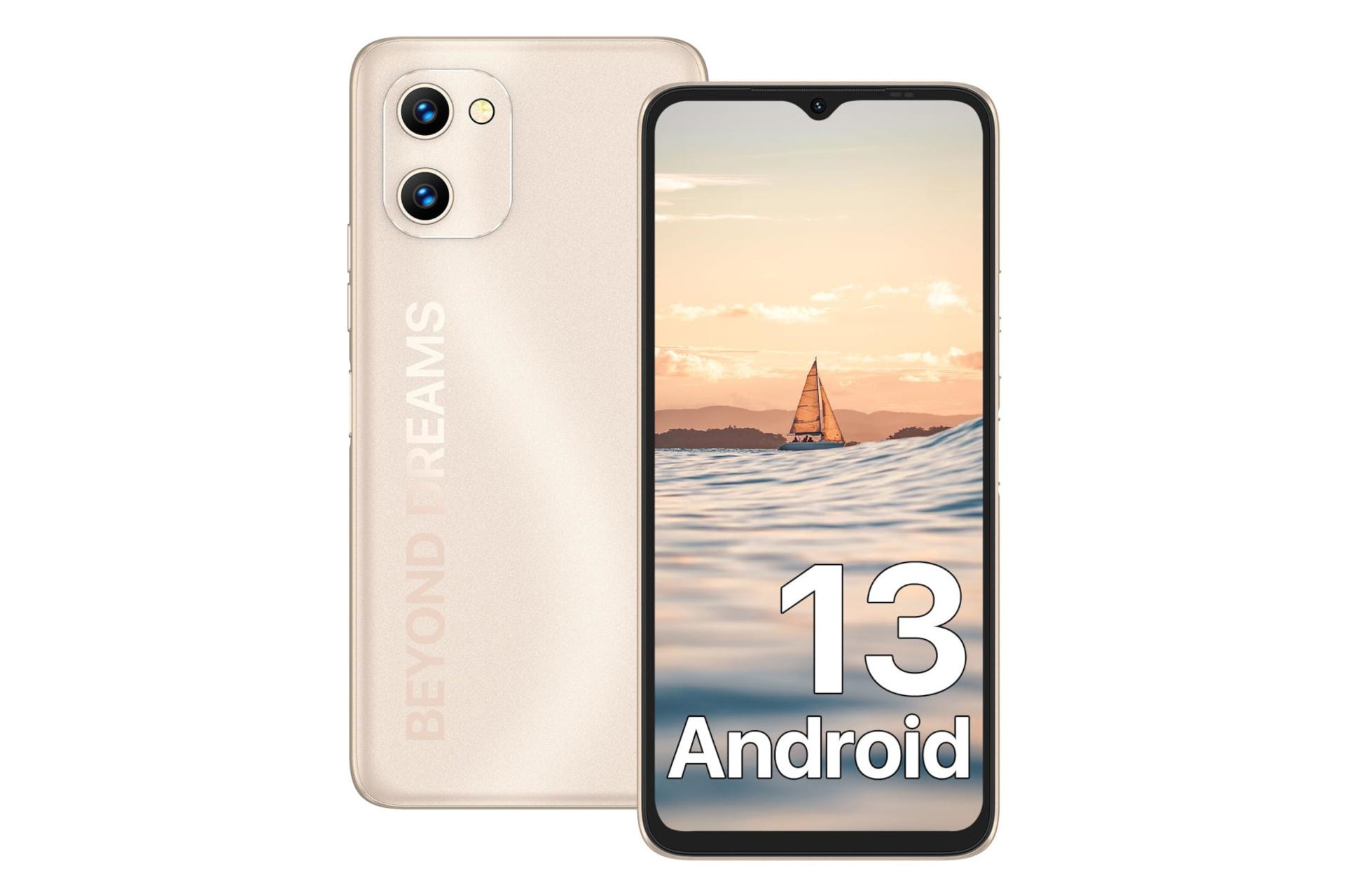 پنل جلو و پشت گوشی موبایل اومی دیجی C1 پلاس طلایی / UMIDIGI C1 Plus