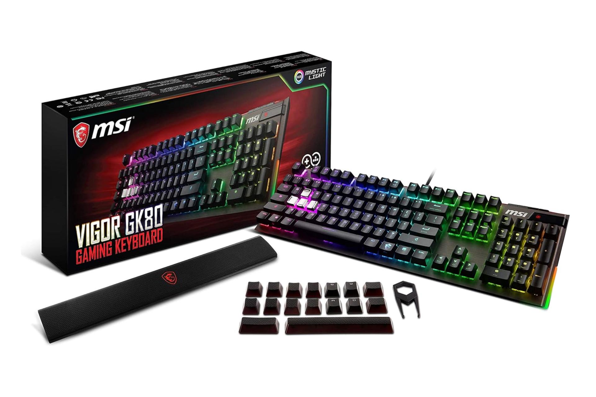 اقلام همراه کیبورد ام اس آی VIGOR GK80 SILVER