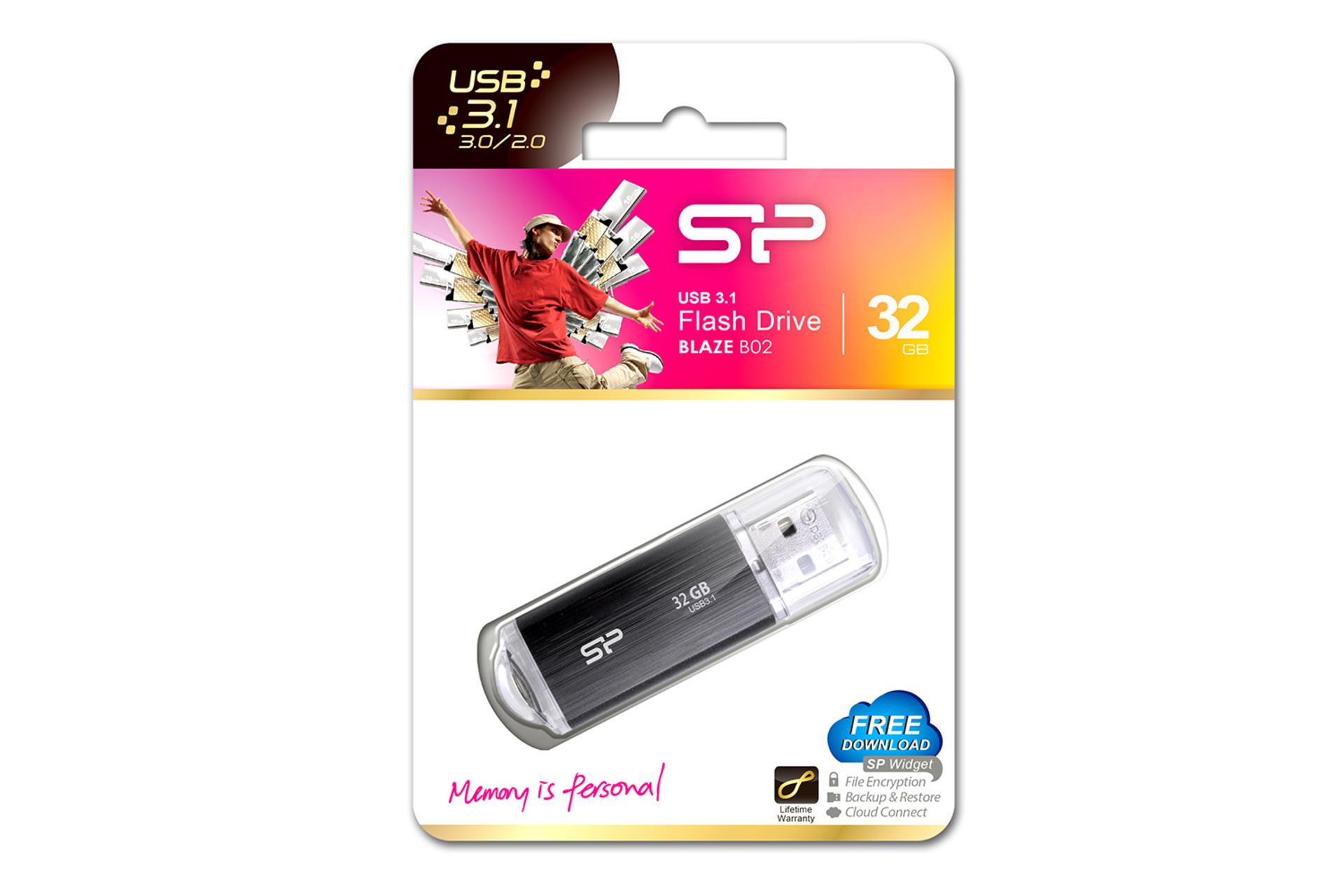 جعبه فلش مموری سیلیکون پاور Silicon Power Blaze B02 32GB
