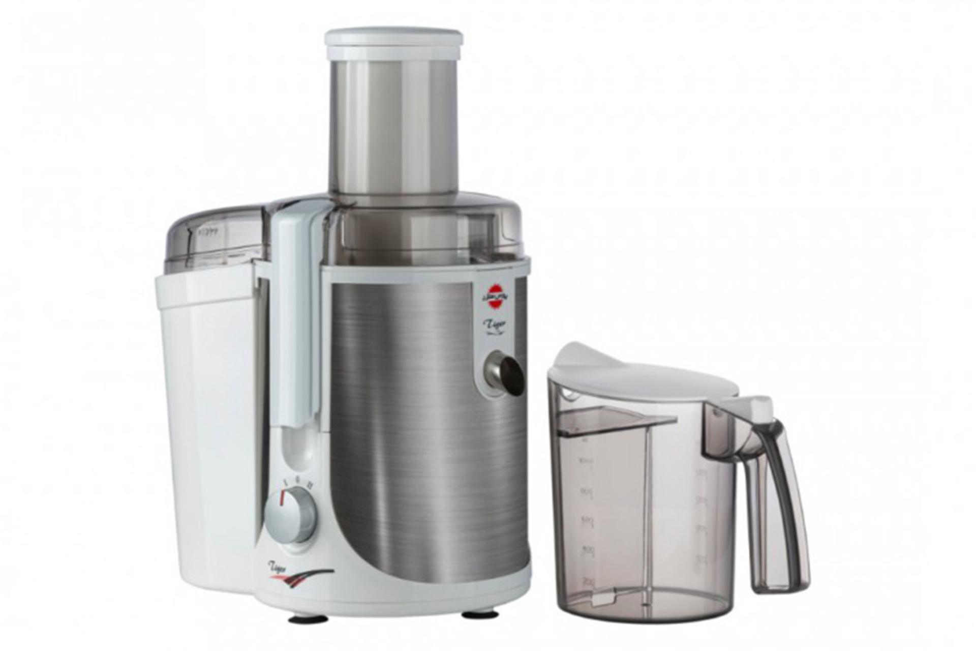 آبمیوه گیر پارس خزر تایگر رنگ سفید با پارچ  Tiger 700w