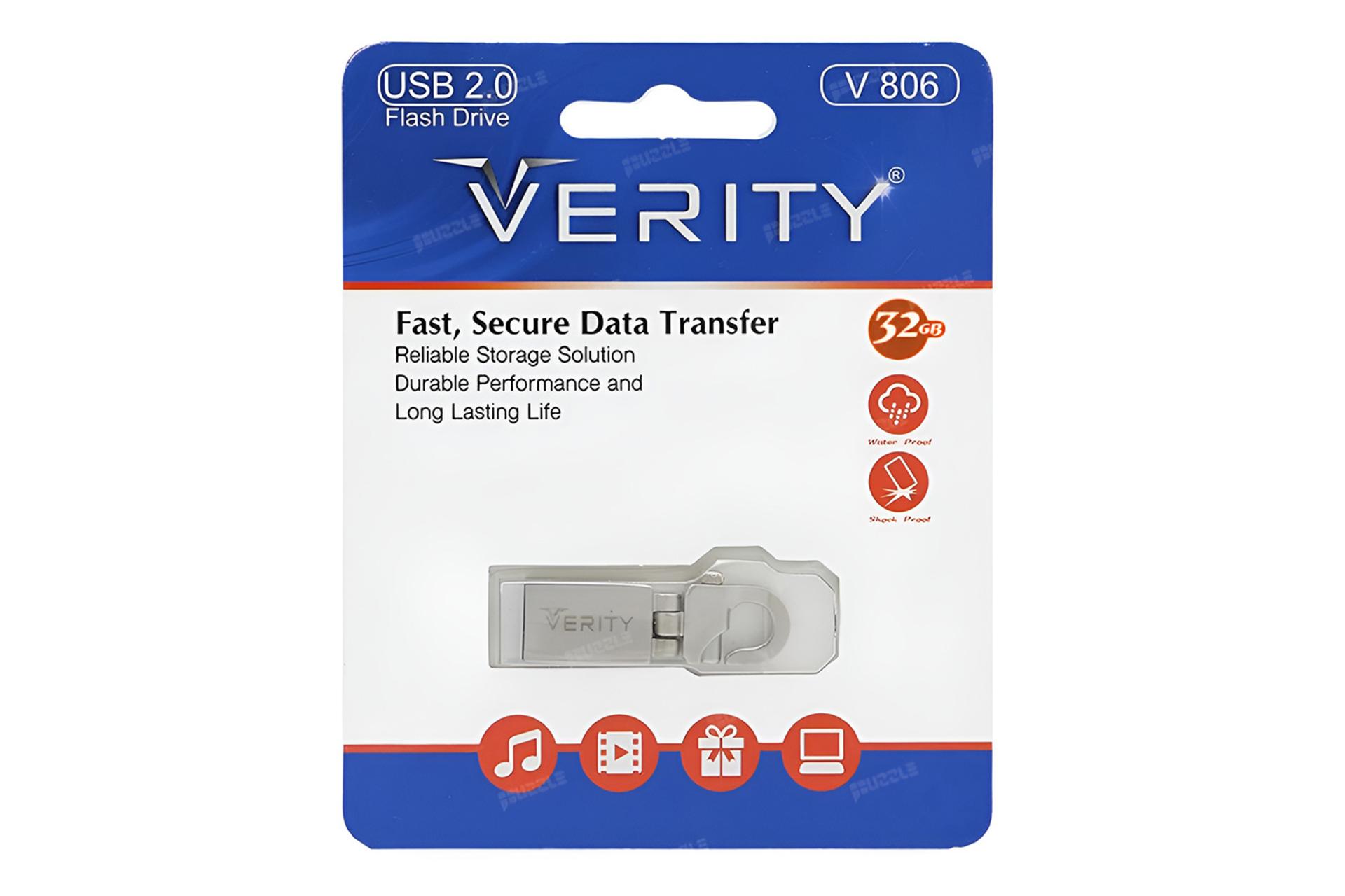 جعبه فلش مموری وریتی Verity V 806 32GB USB 2.0