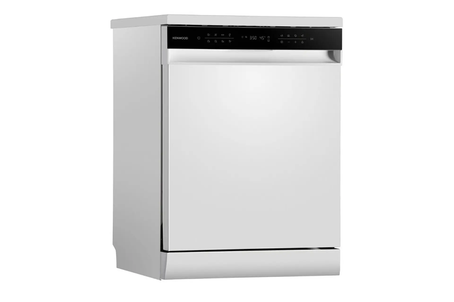 ماشین ظرفشویی کنوود Kenwood KDW-3141 نمای جلو و چپ رنگ سفید
