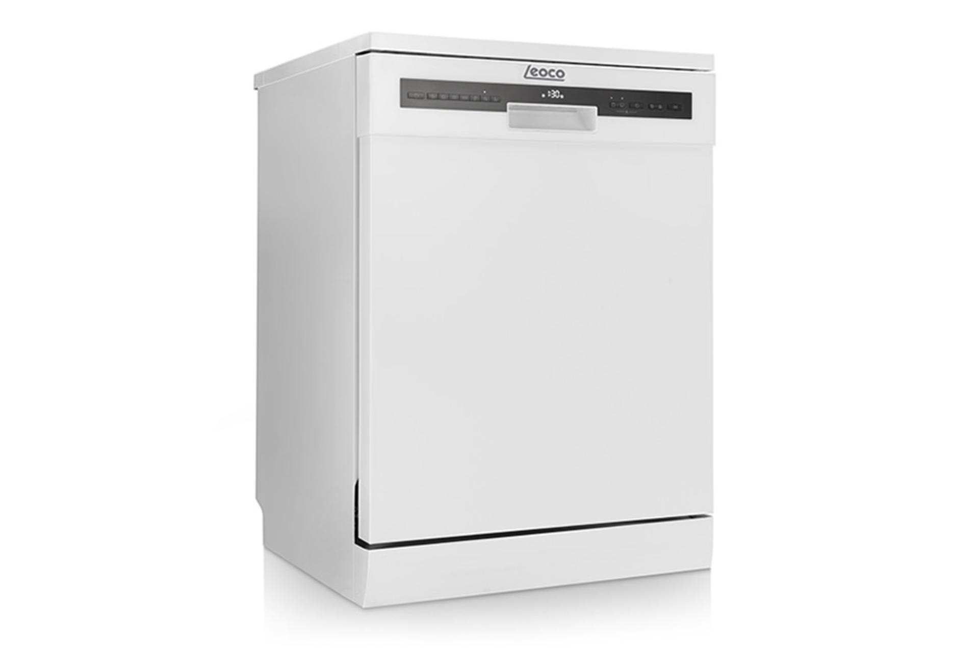 ماشین لباسشویی لئوکو Leoco LDS150 نمای جلو و چپ رنگ سفید