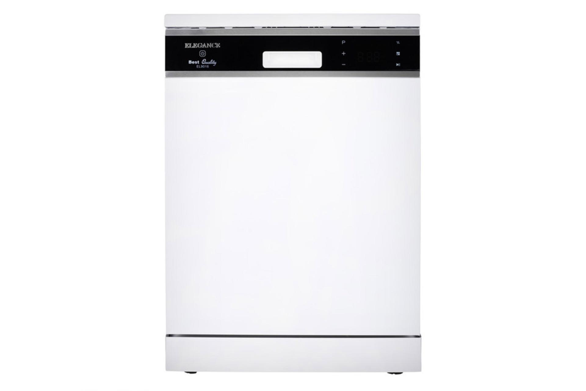 ماشین ظرفشویی الگانس Elegance EL9016 نمای جلو رنگ سفید