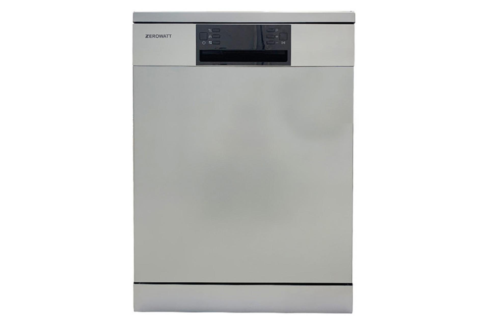 ماشین ظرفشویی زیرووات Zerowatt FCD-3550 نمای جلو رنگ نقره ای