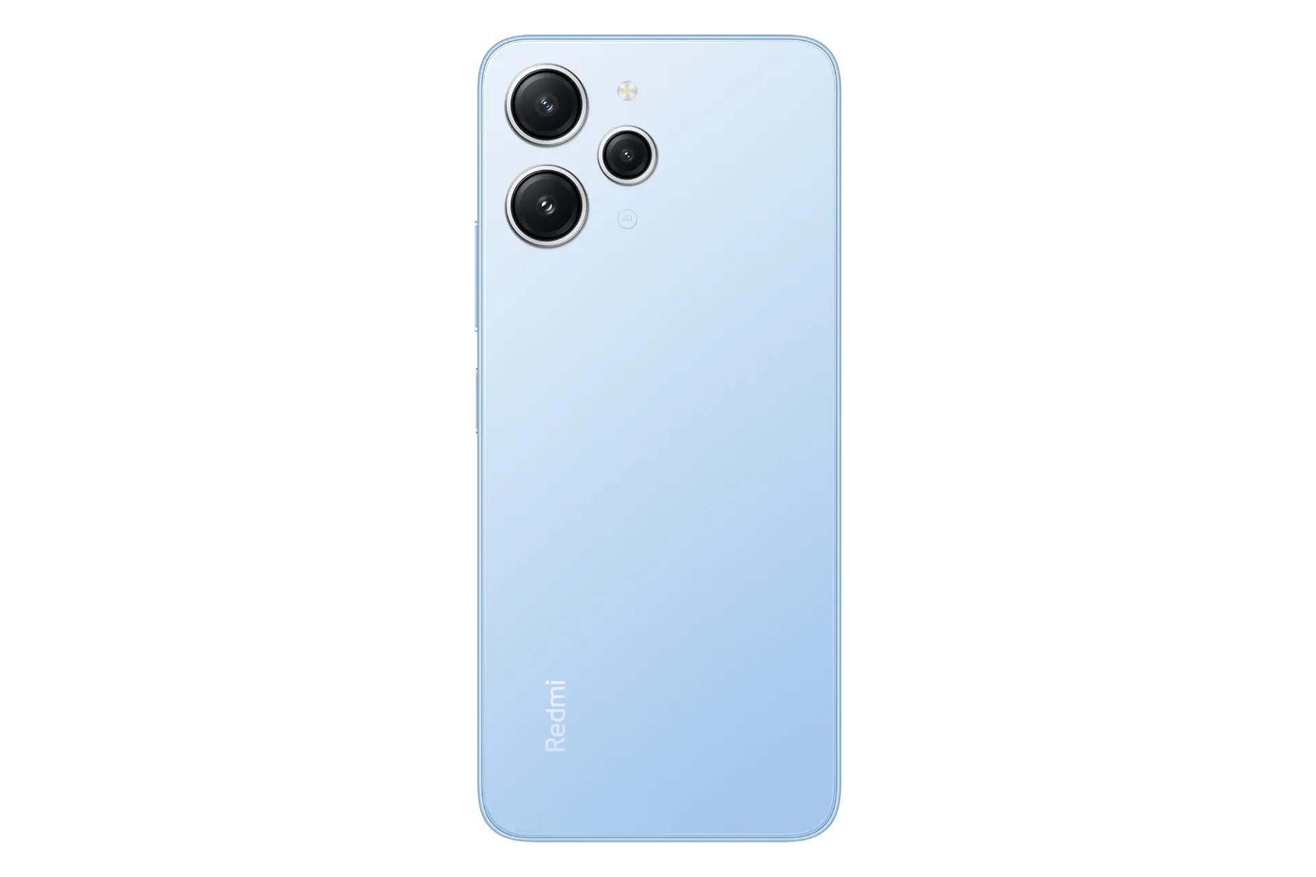 نمای پنل پشت گوشی موبایل ردمی 12 شیائومی / Xiaomi Redmi 12 با نمایش لوگو و دوربین پشت رنگ آبی