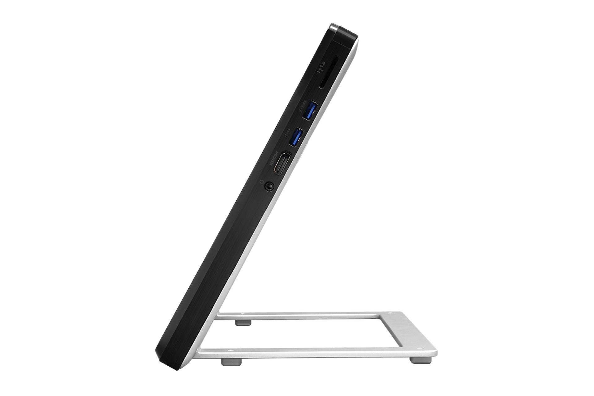 نمای لبه سمت راست All in One Pro 16B Flex ام اس آی با نمایش درگاه های لبه سمت راست و پایه