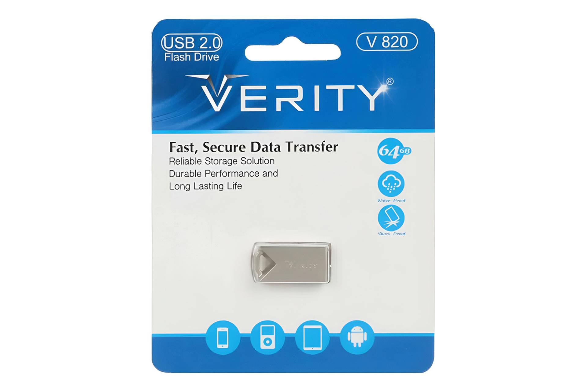 جعبه فلش مموری وریتی Verity V 820 64GB USB 2.0