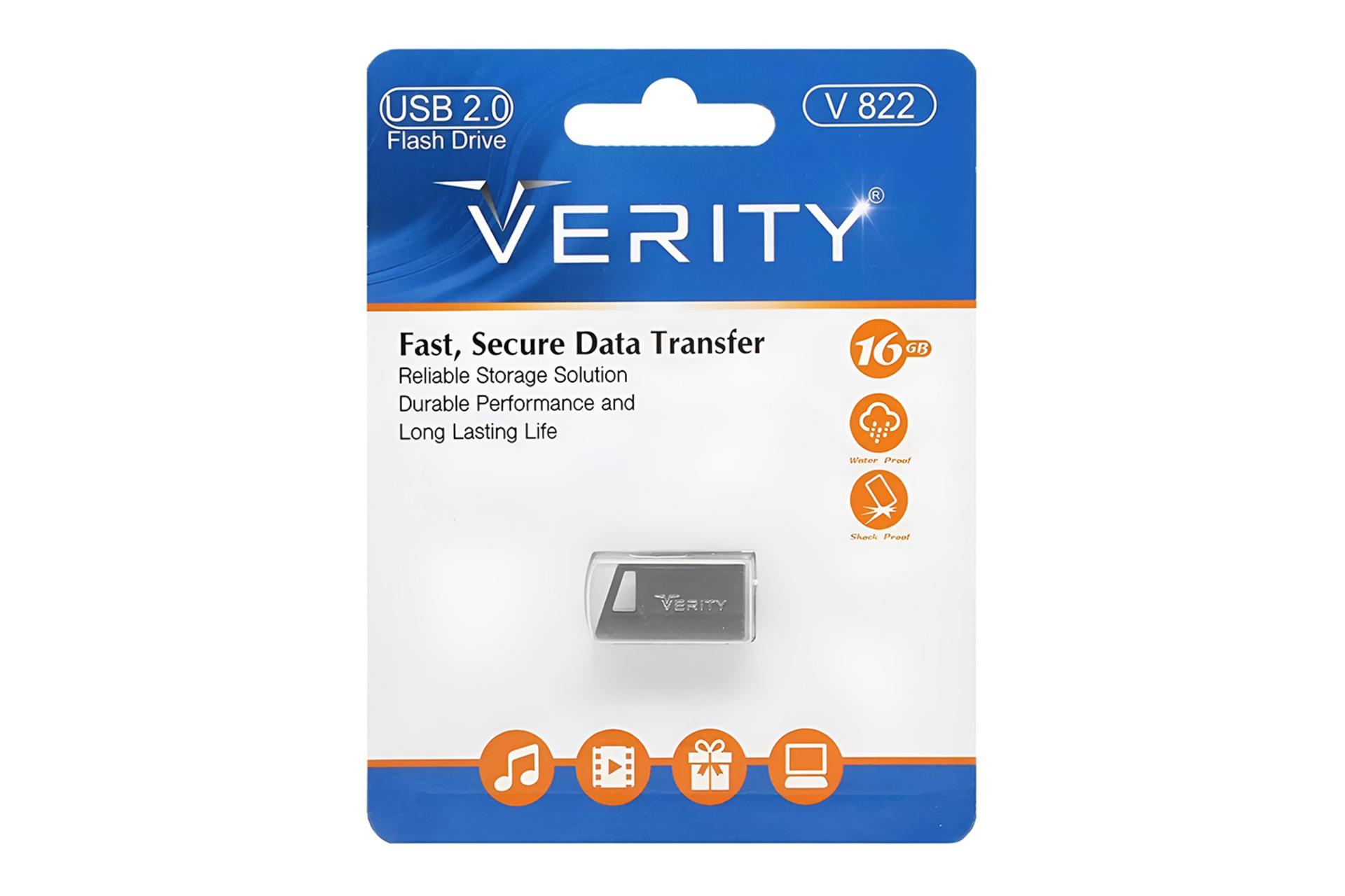 جعبه فلش مموری وریتی Verity V 822 16GB USB 2.0