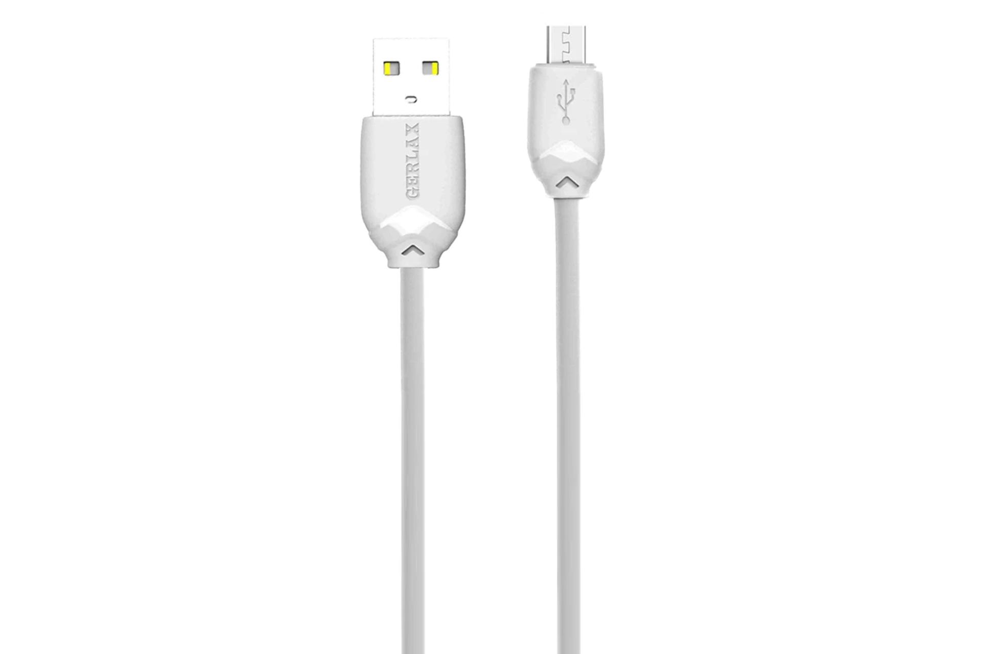 کابل شارژ USB جرلکس Type-A به Micro-USB مدل GD-10 با طول 1 متر سفید