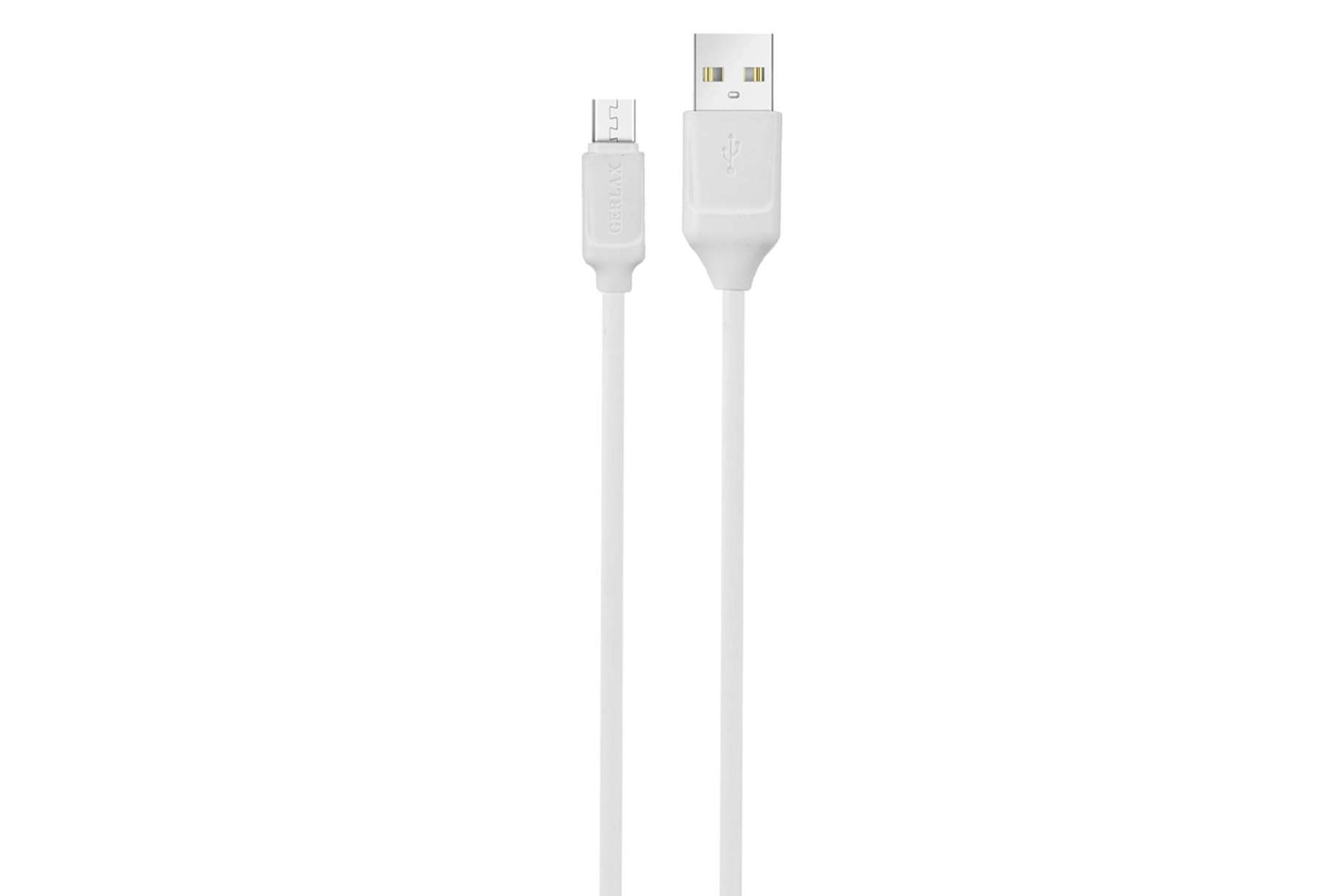 کابل شارژ USB جرلکس Type-A به Micro-USB مدل GD-35 با طول 1 متر سفید