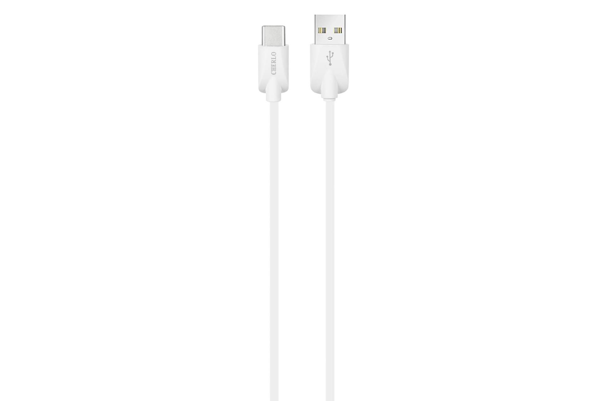 کابل شارژ USB چرلو Type-A به Type-C مدل CH-TC02 با طول 1.1 متر