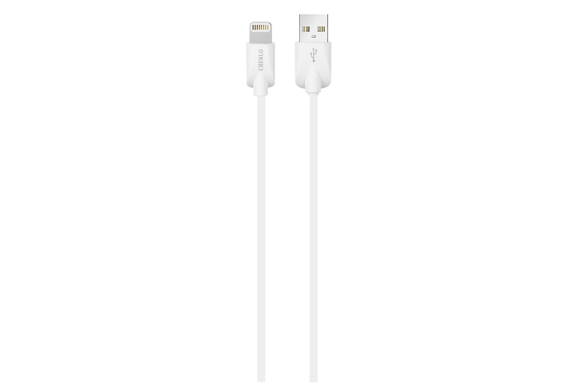 کابل شارژ USB چرلو Type-A به Lightning مدل CH-IP02 با طول 1.1 متر