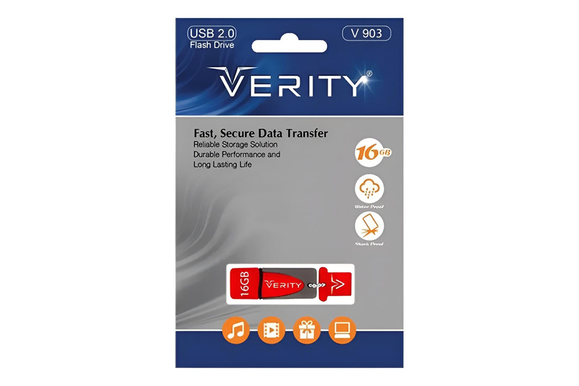 جعبه فلش مموری وریتی Verity V 903 16GB USB 2.0
