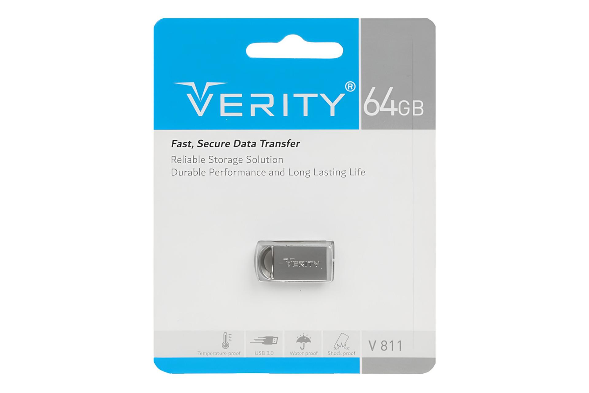 جعبه فلش مموری وریتی Verity V811 64GB USB 3.0