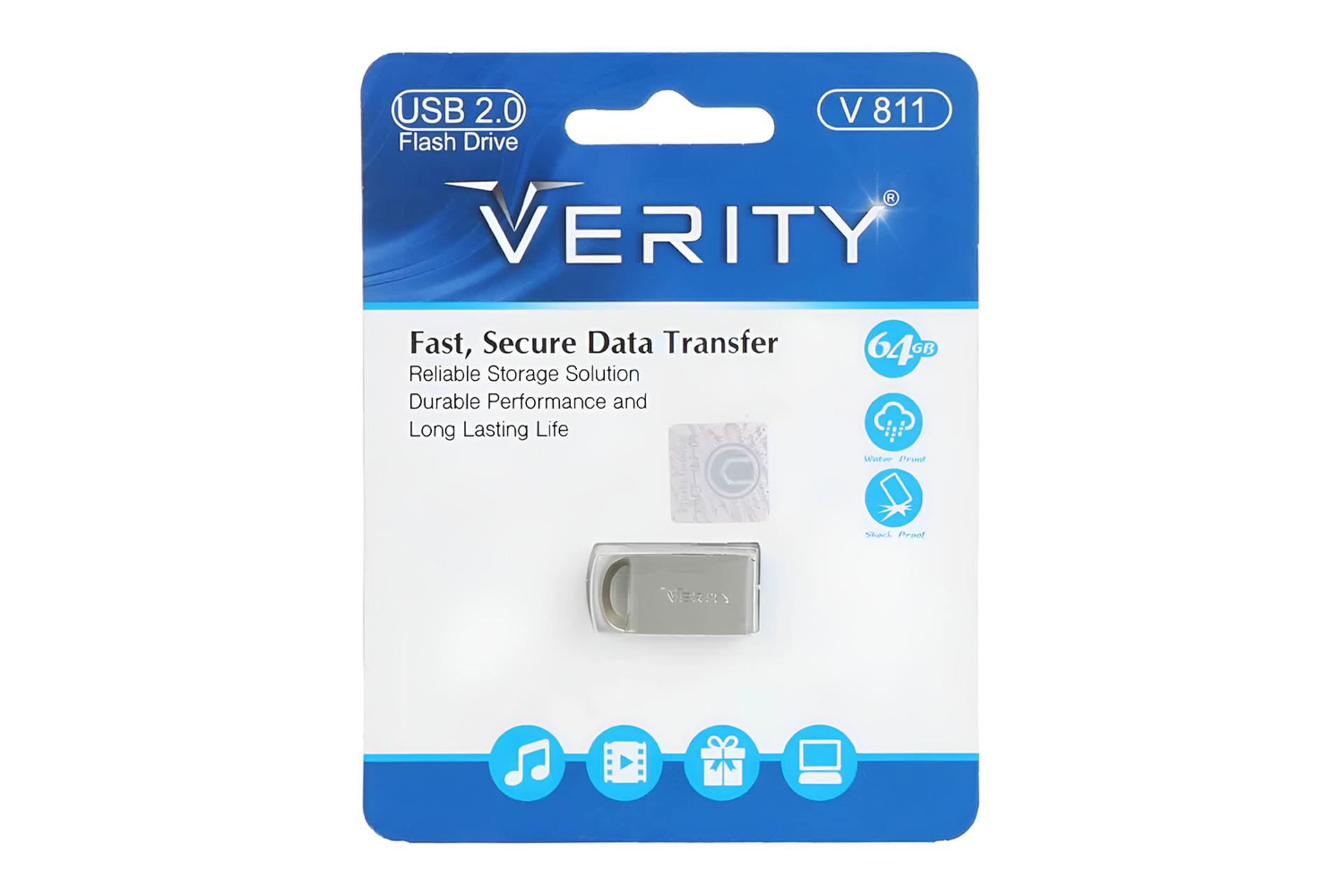 جعبه فلش مموری وریتی Verity V811 64GB USB 2.0