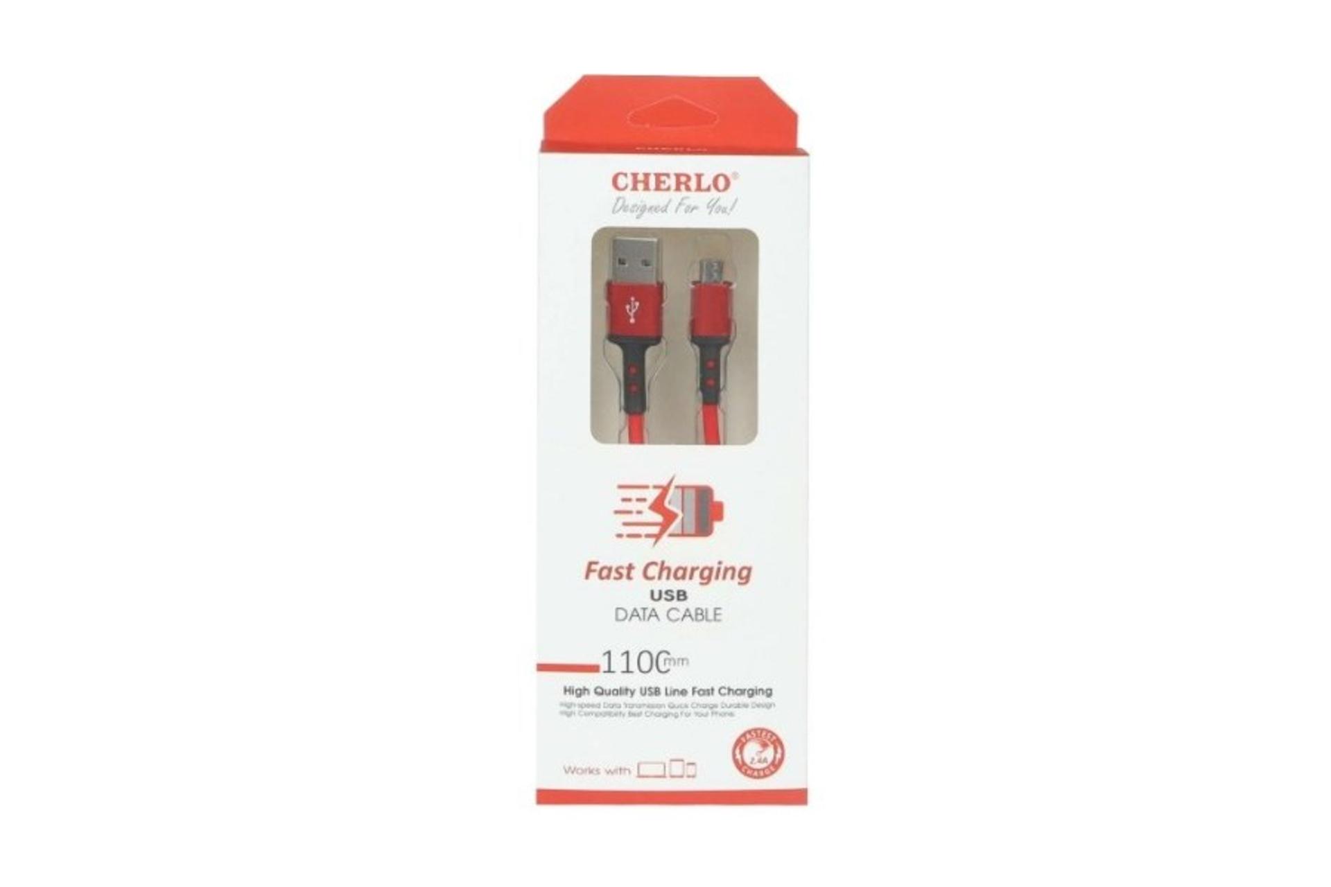 جعبه کابل شارژ USB چرلو Type-A به Micro-USB با طول 1.1 متر