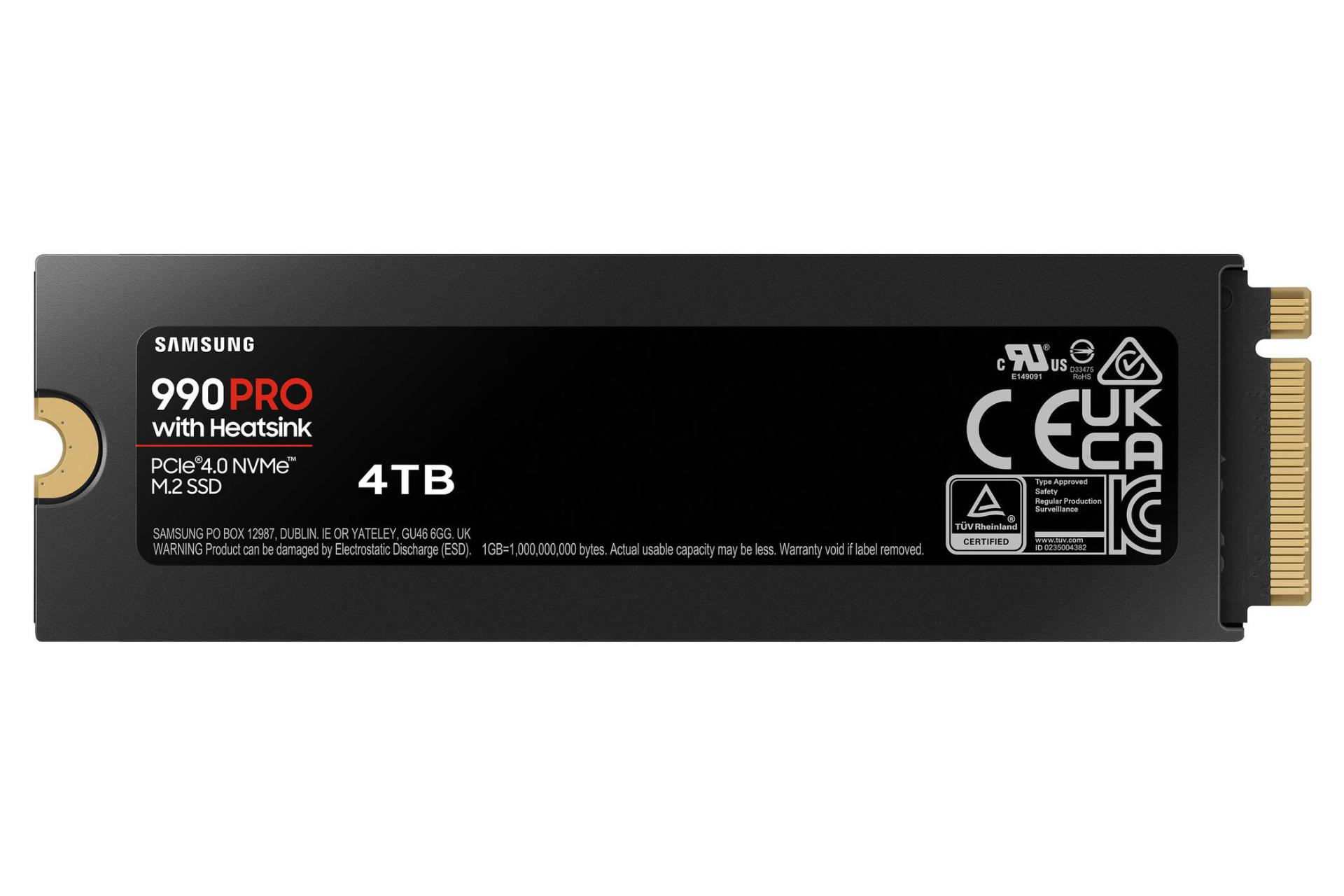 اس اس دی سامسونگ 990 PRO Heatsink NVMe M.2 ظرفیت 4 ترابایت