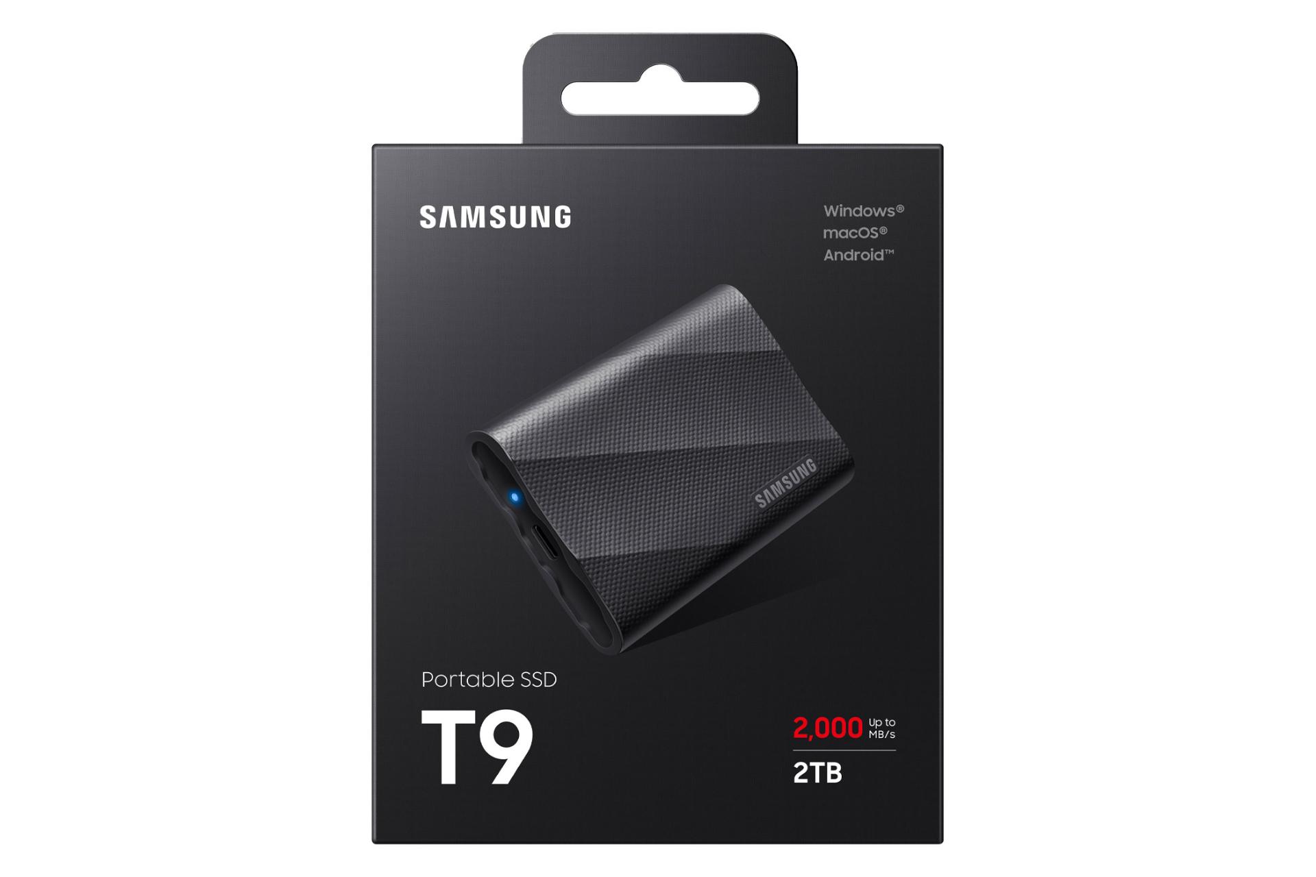جعبه اس اس دی سامسونگ T9 USB 3.2 Gen 2×2 ظرفیت 2 ترابایت