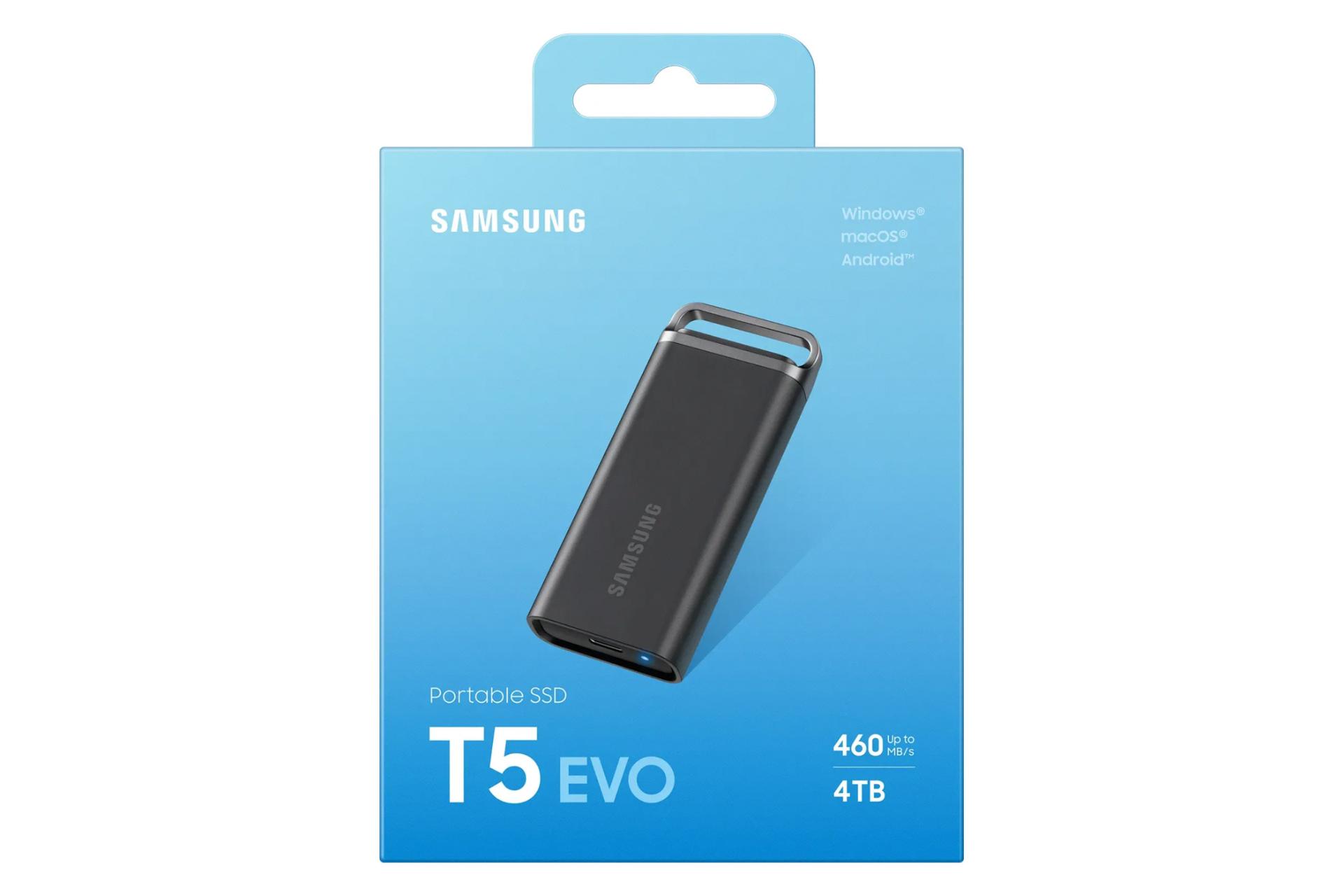 جعبه اس اس دی سامسونگ T5 EVO USB 3.2 Gen 1 ظرفیت 4 ترابایت