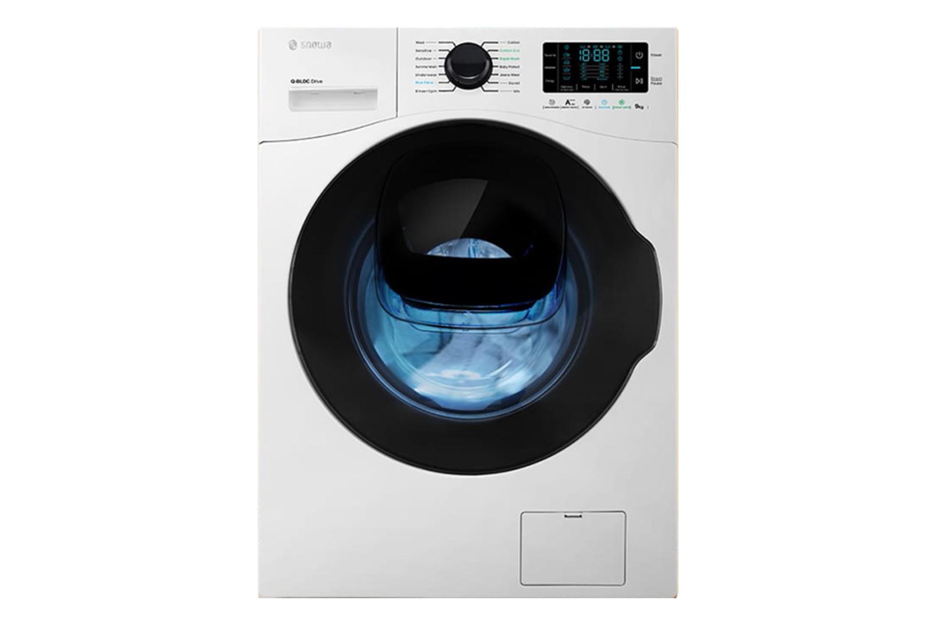 ماشین لباسشویی اسنوا Snowa SWM-94W61 نمای جلو رنگ سفید