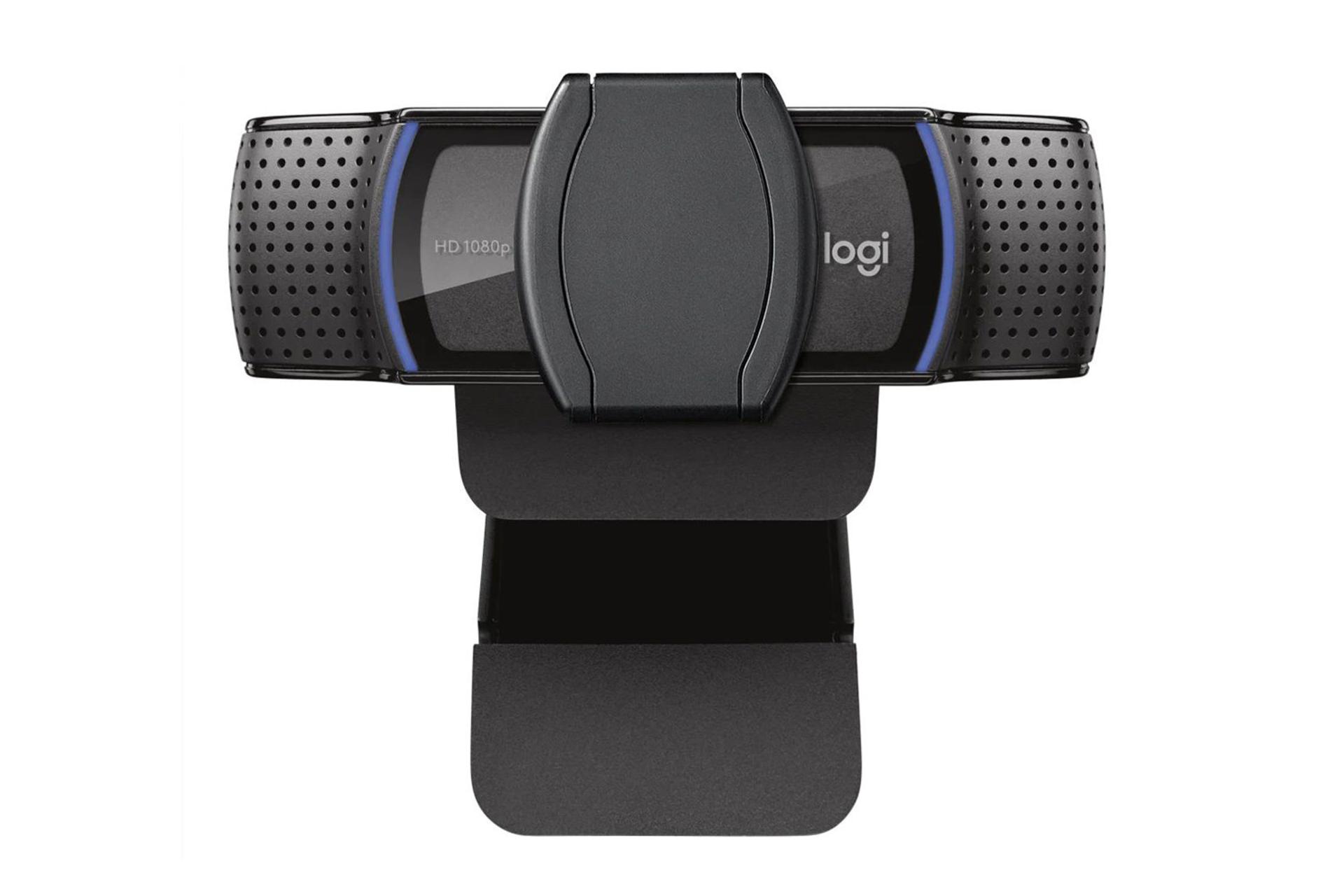 وب کم لاجیتک Logitech C920e نمای جلو کاور بسته حریم خصوصی