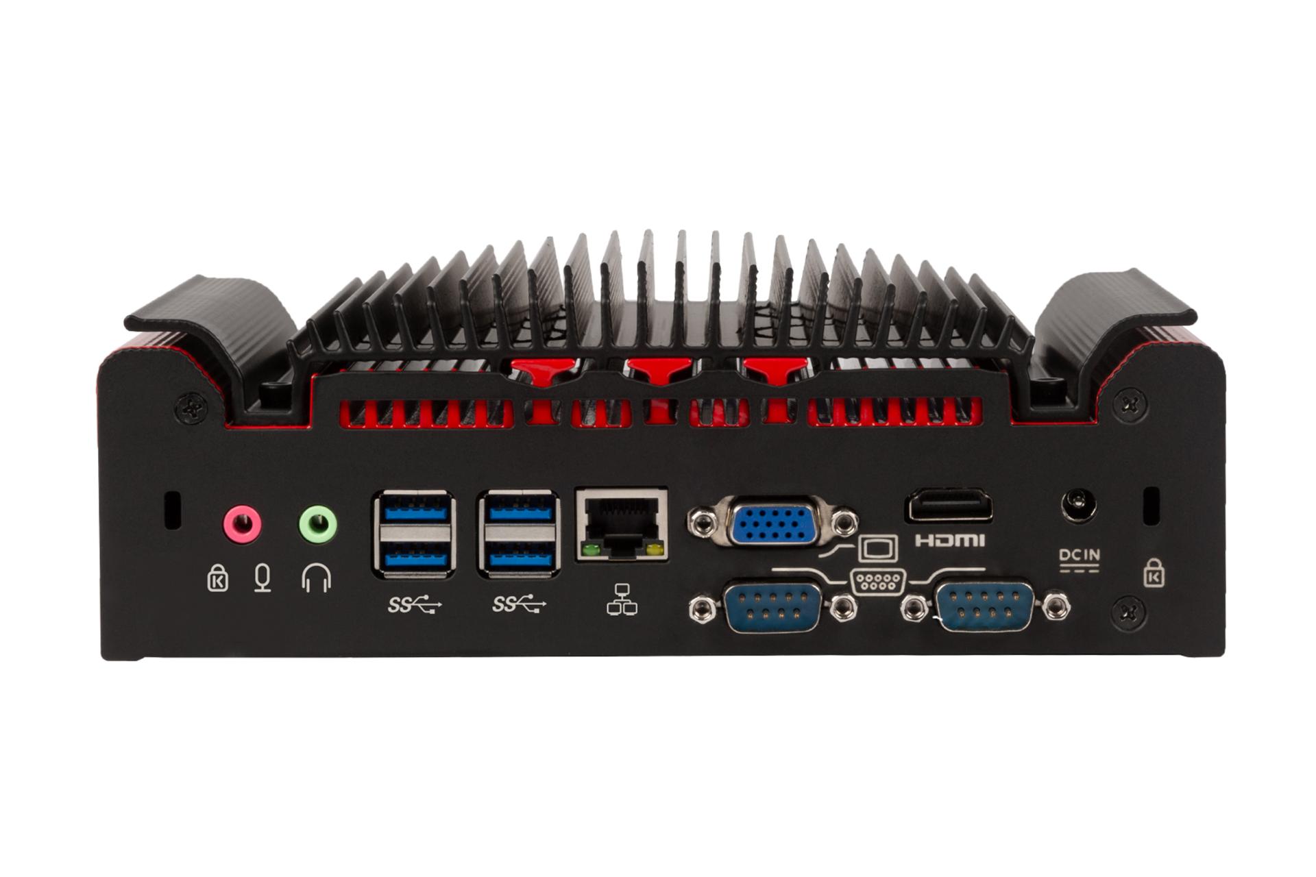 نمای پنل پشت کامپیوتر کوچک MI511UG هترون با نمایش درگاه های پنل پشت