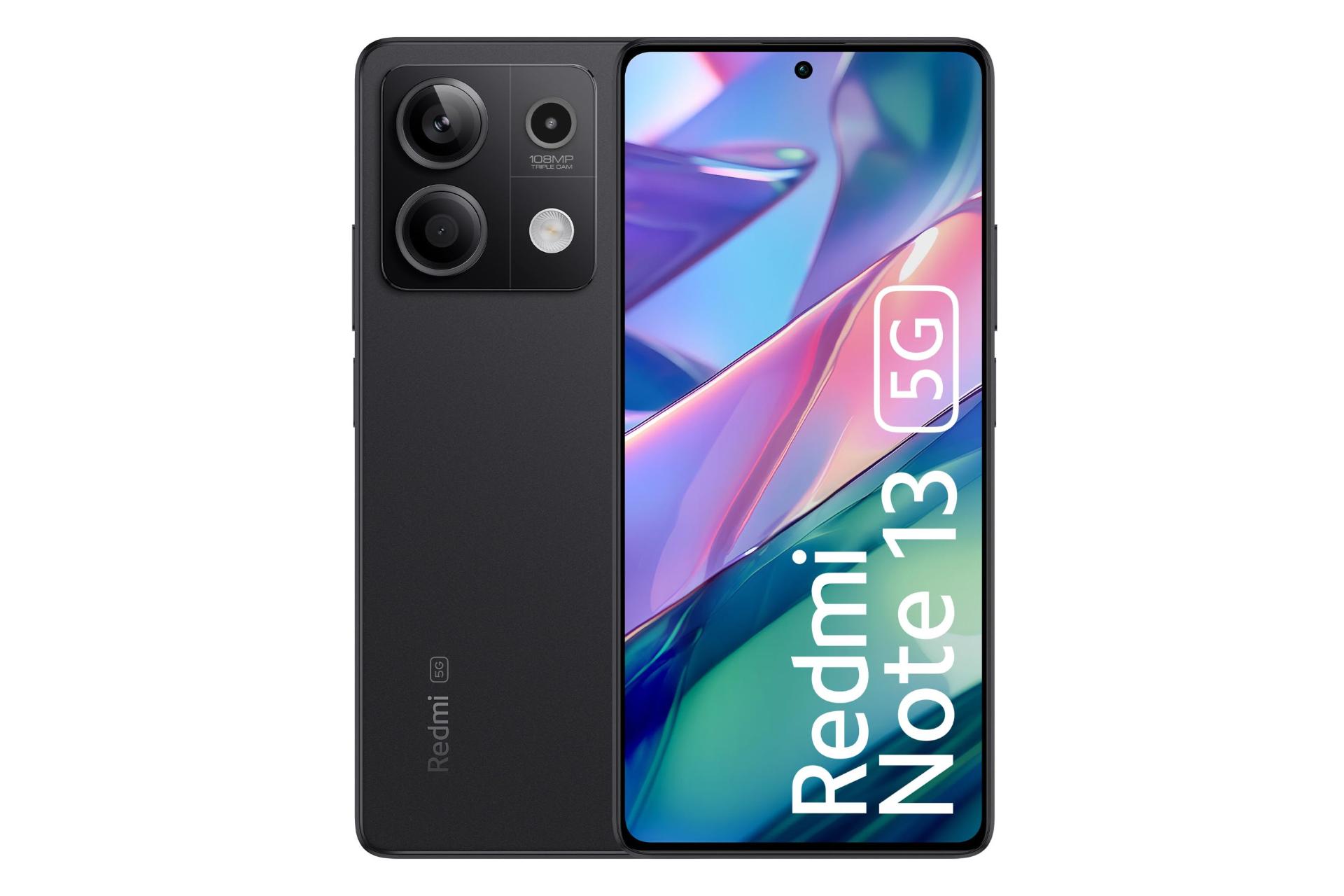 پنل جلو و پشت گوشی موبایل ردمی نوت 13 شیائومی نسخه گلوبال مشکی / Xiaomi Redmi Note 13 Global