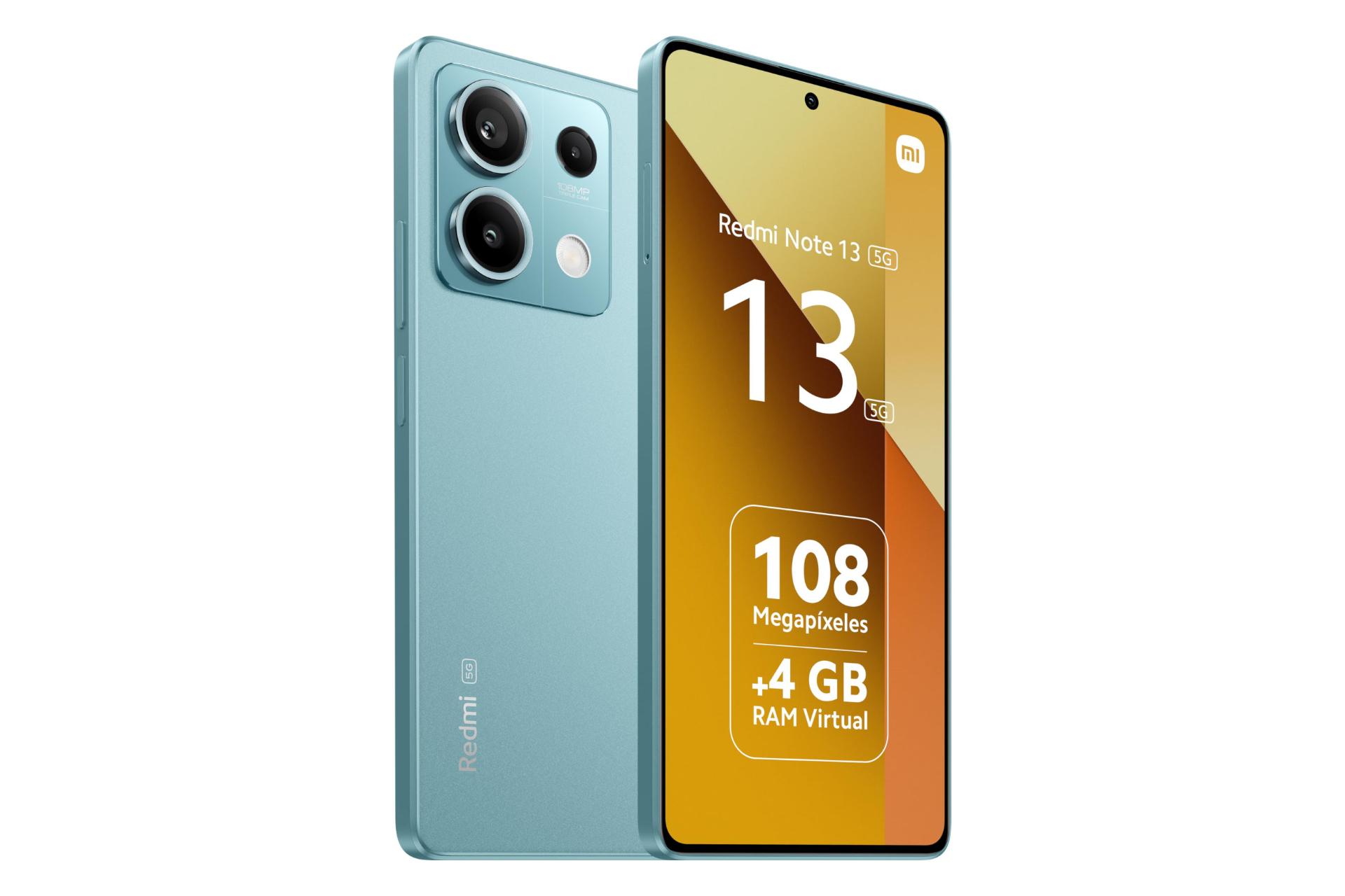 پنل جلو و پشت گوشی موبایل ردمی نوت 13 شیائومی نسخه گلوبال سبزآبی / Xiaomi Redmi Note 13 Global