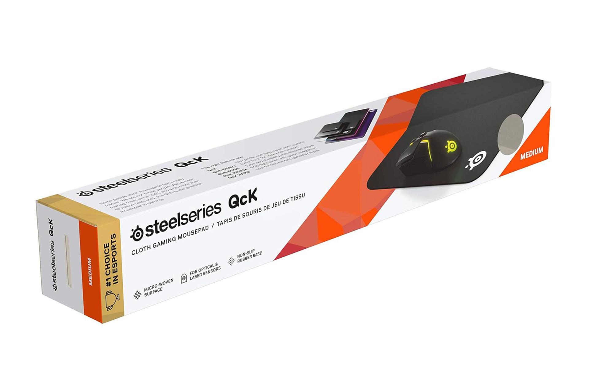 جعبه و بسته بندی ماوس پد استیل سریزر SteelSeries QcK Medium