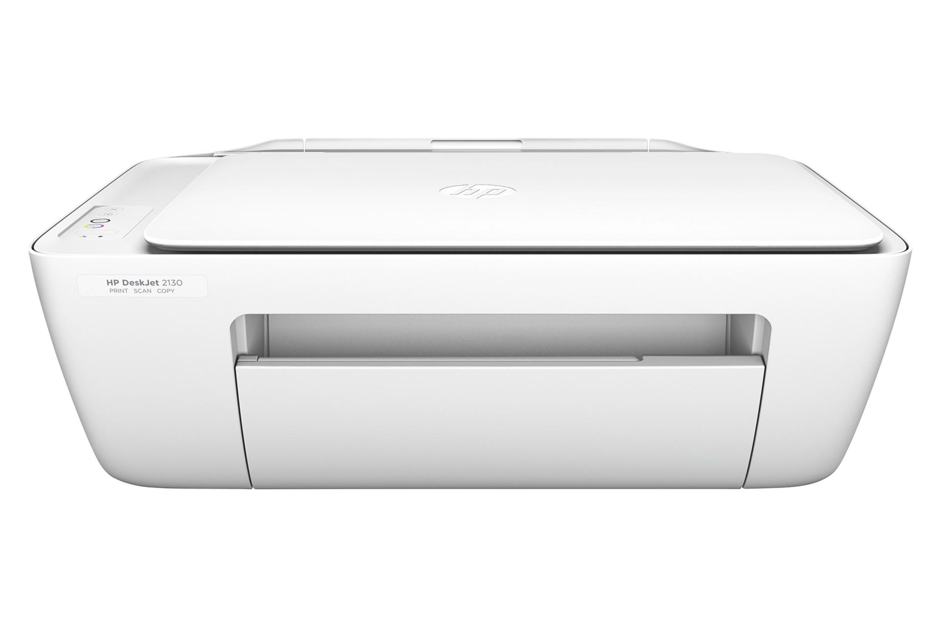 پرینتر اچ پی HP DeskJet 2130 نمای جلو رنگ سفید