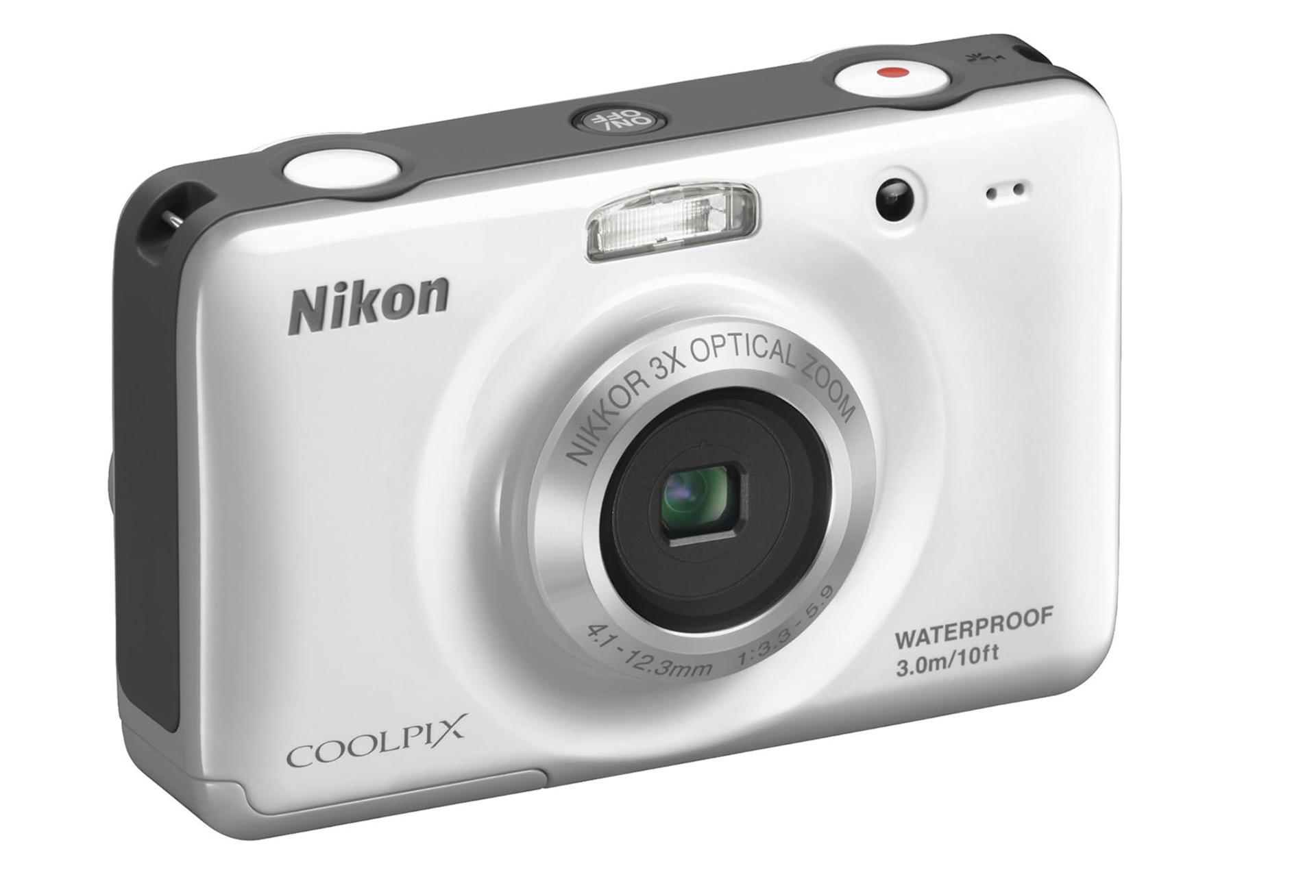 دوربین نیکون Nikon Coolpix S30 نمای جلو رنگ سفید