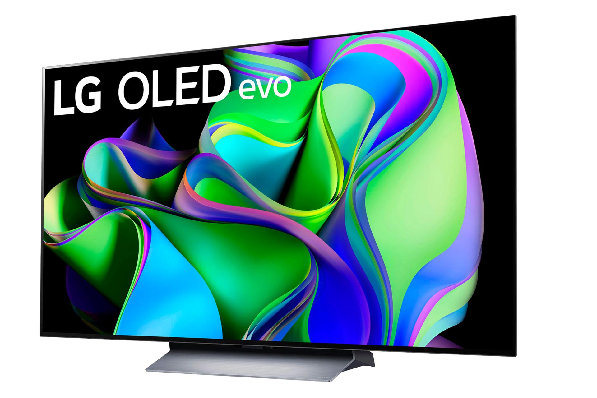 تلویزیون ال جی LG OLED C3 نمای جلو و راست