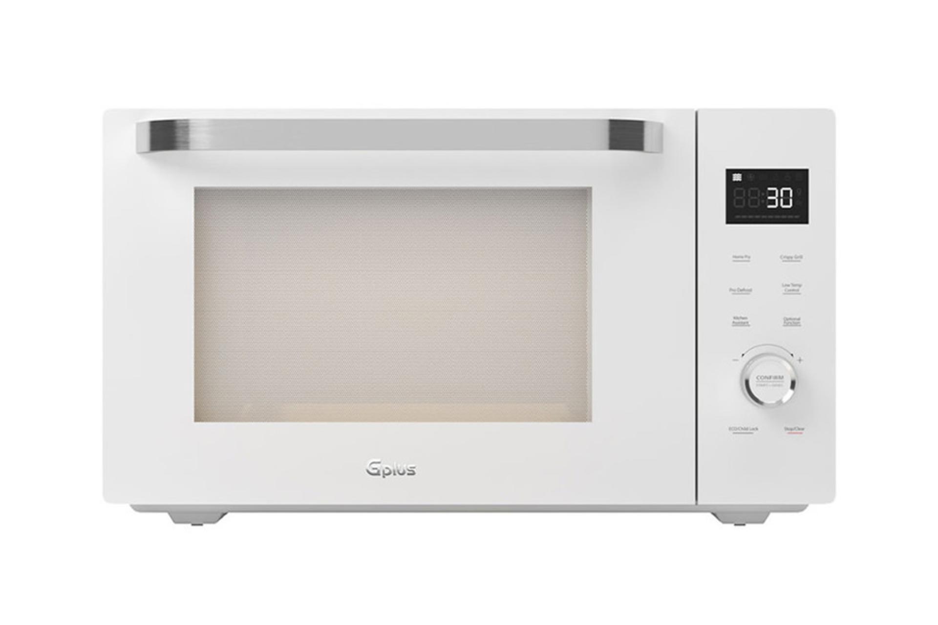 مایکروفر جی پلاس Gplus GMW-P349 نمای جلو رنگ سفید