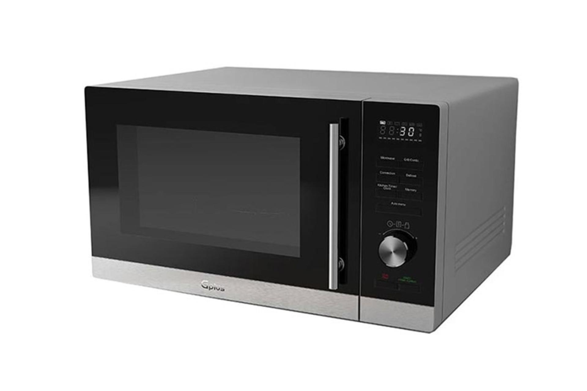 مایکروفر جی پلاس Gplus GMW-P348 نمای جلو و راست