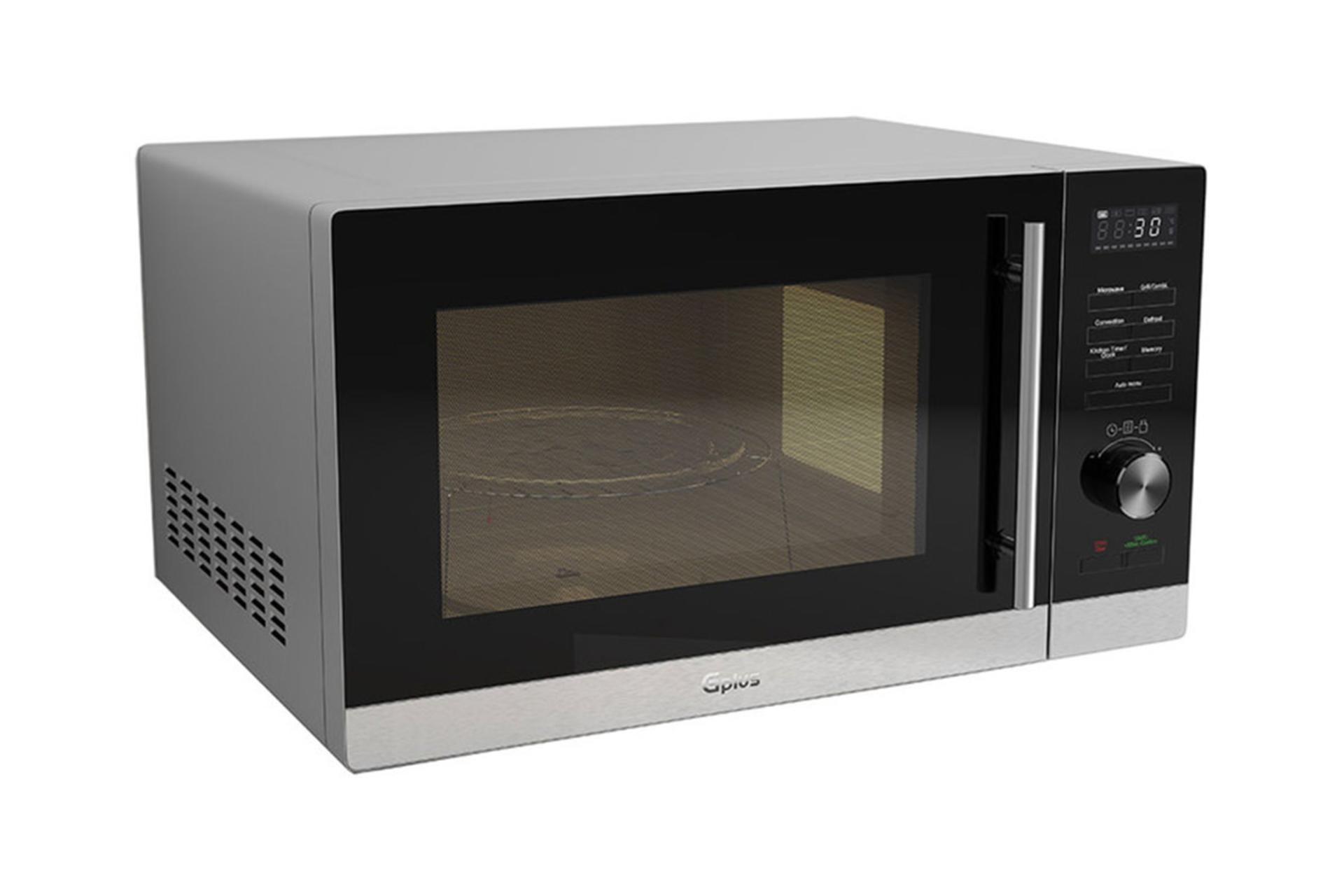 مایکروفر جی پلاس Gplus GMW-M346 نمای جلو و چپ