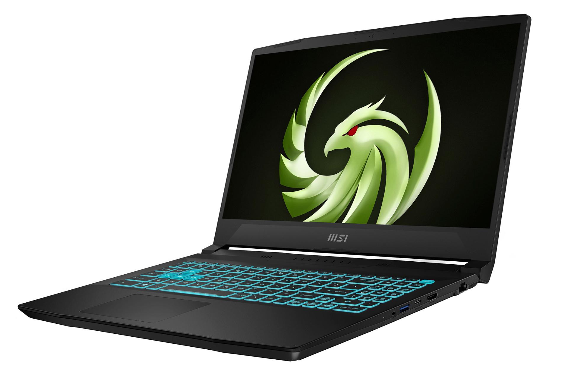 لپ تاپ ام اس آی MSI Bravo 15 C7V نمای راست و درگاه ها