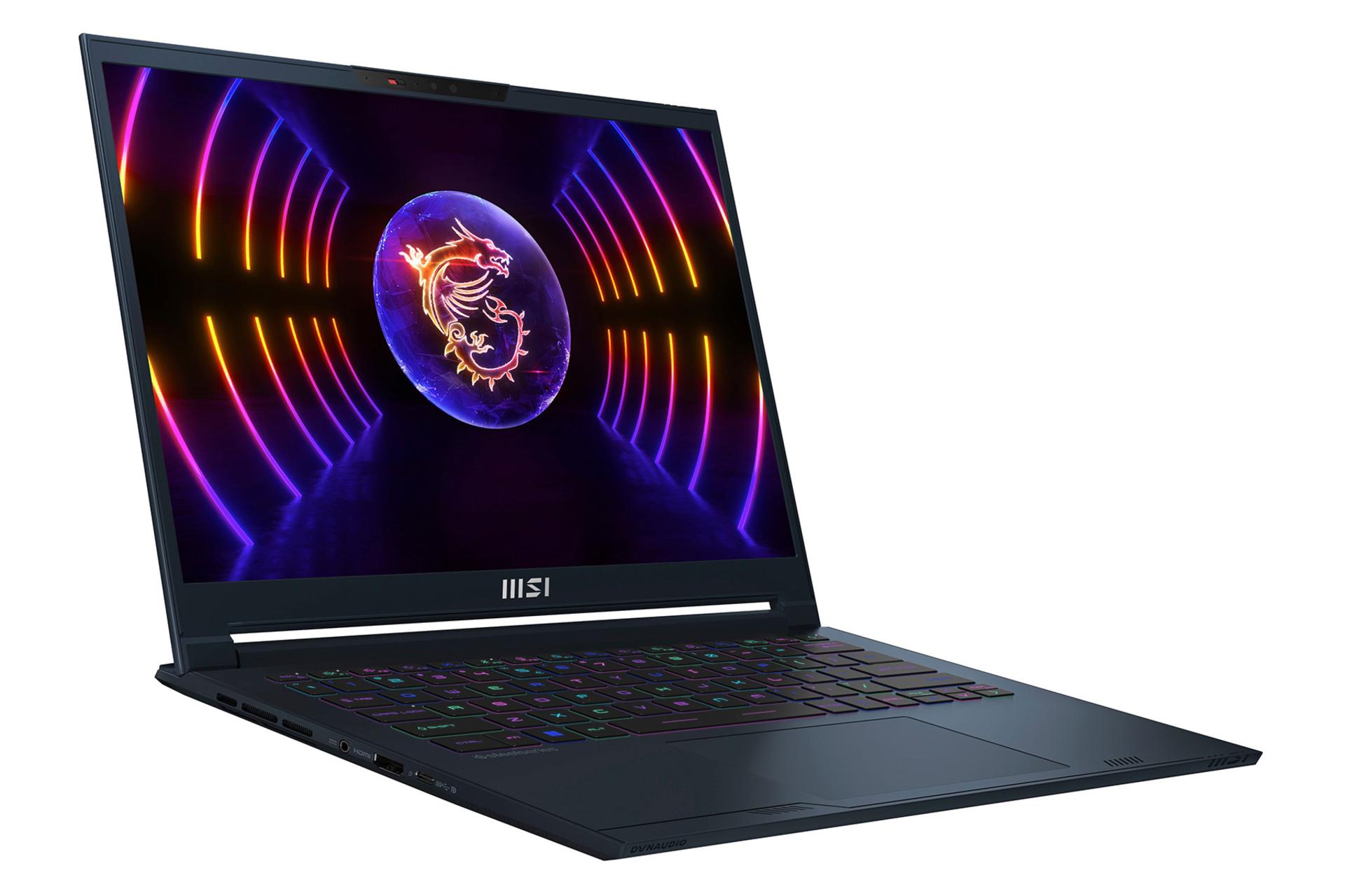 لپ تاپ ام اس آی MSI Stealth 14 Studio A13V نمای چپ صفحه نمایش