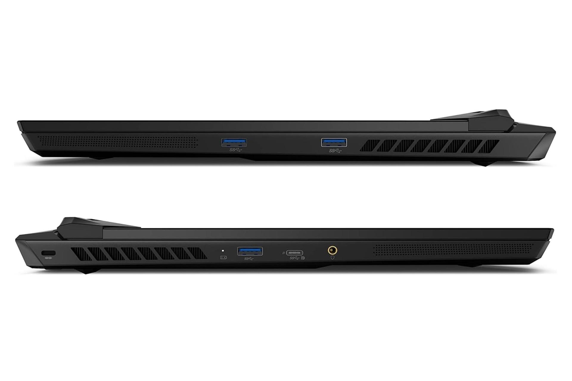 لپ تاپ ام اس آی MSI Alpha 17 C7V نمای جانبی و درگاه ها
