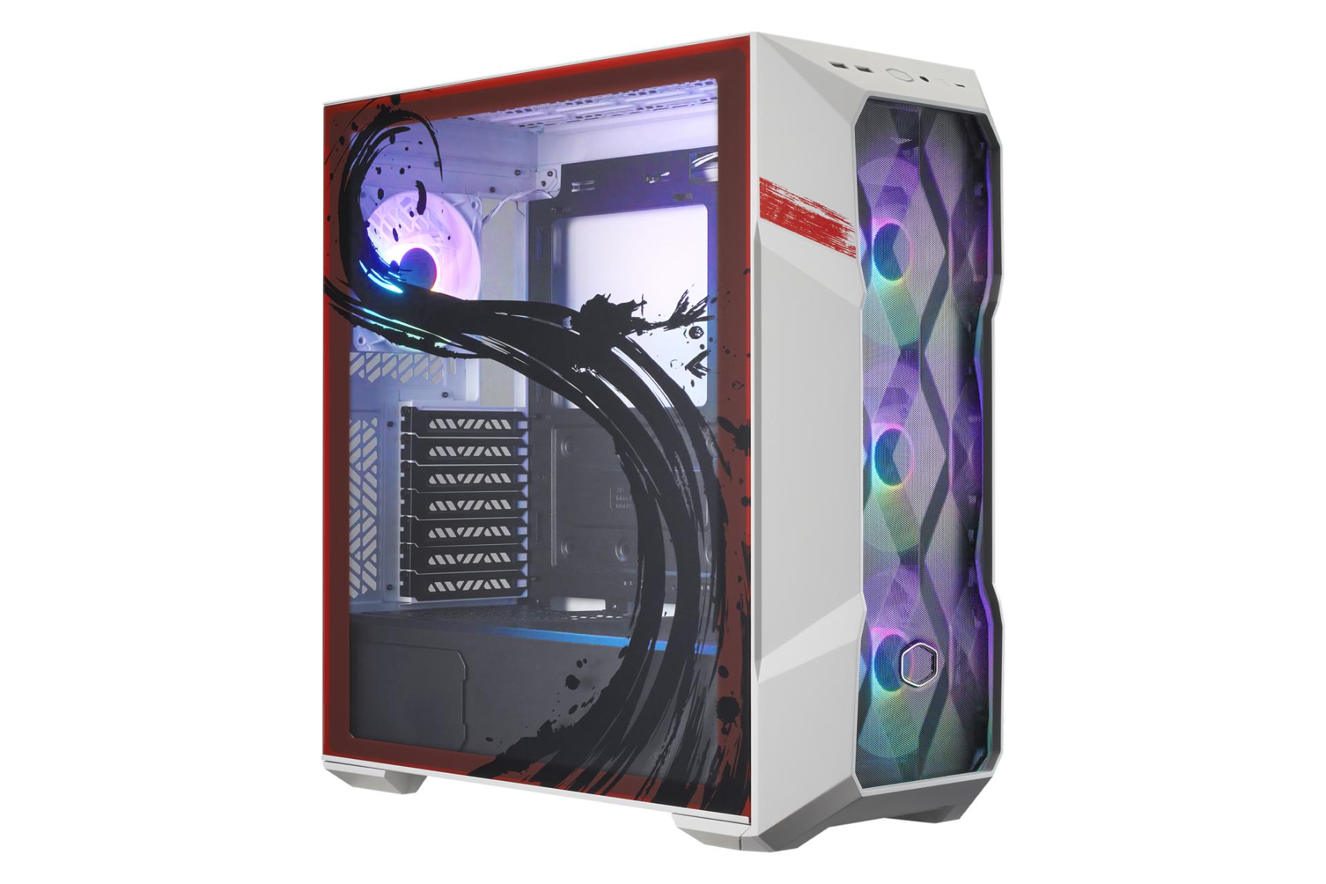 نمای سمت چپ کیس کامپیوتر کولر مستر MASTERBOX TD500 MESH V2 RYU