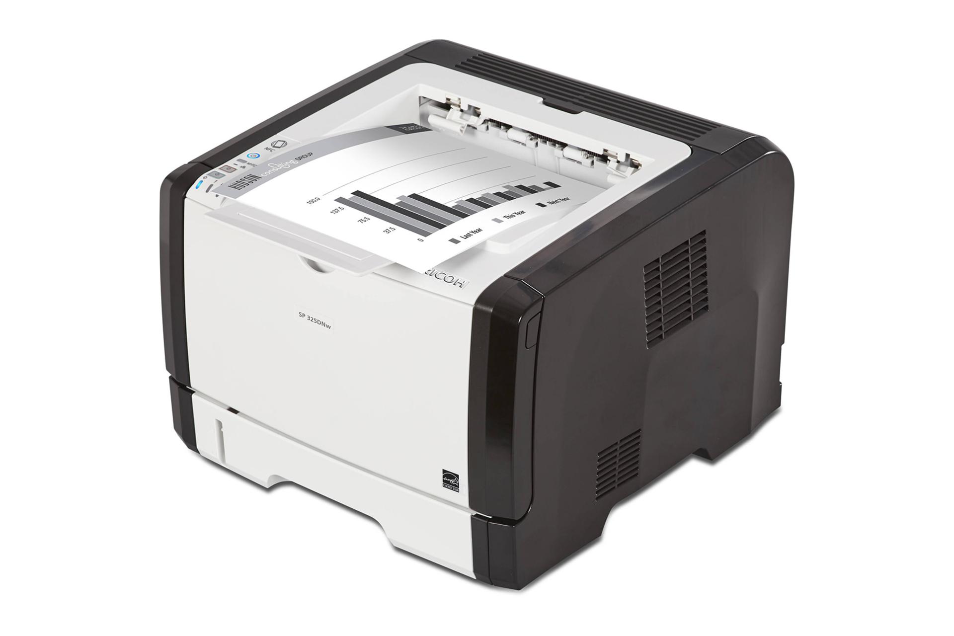 پرینتر ریکو Ricoh SP 325DNw نمای بالا و راست