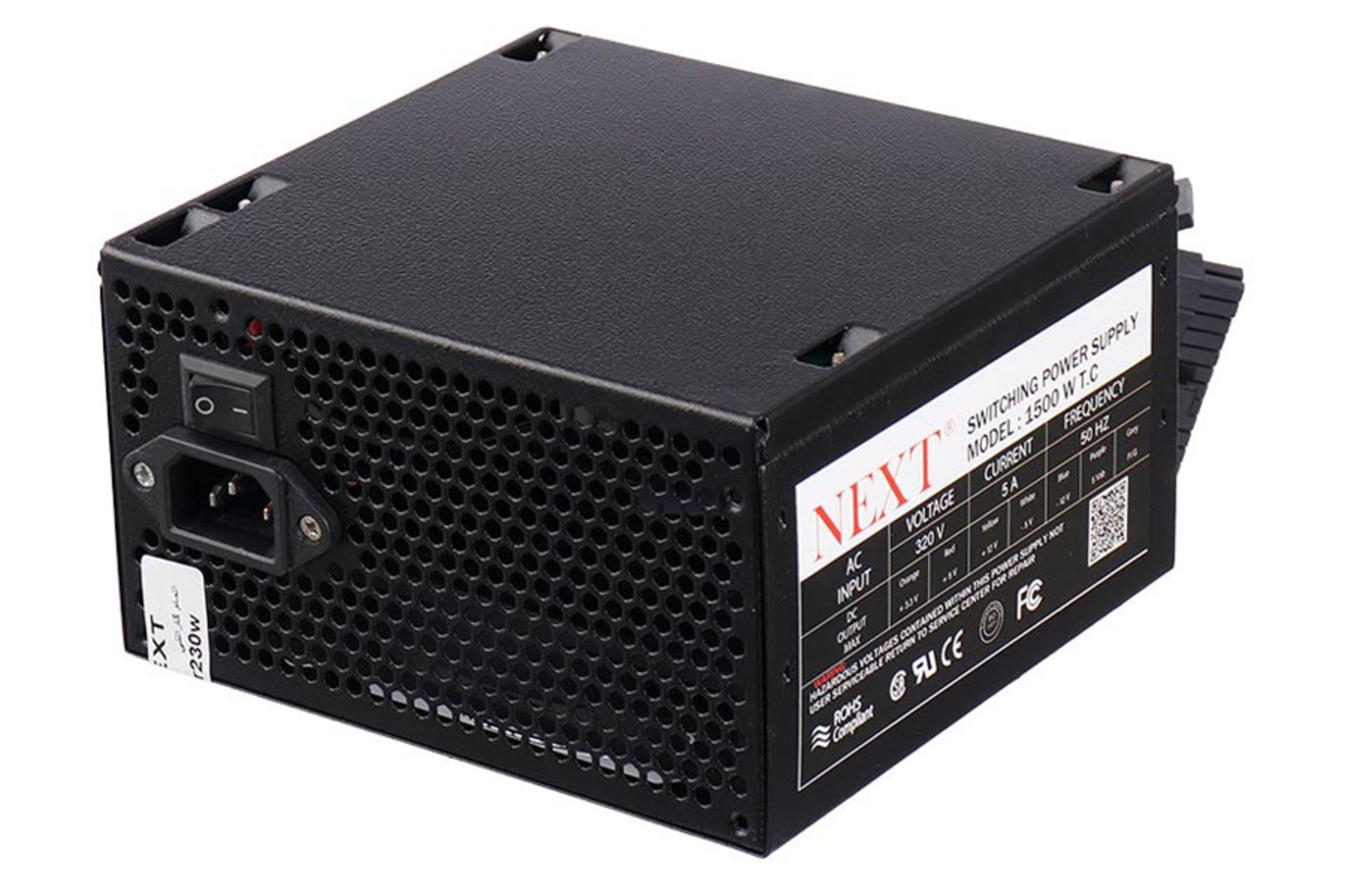 ابعاد و اندازه پاور کامپیوتر نکست 1500 W.T.C با توان 230 وات