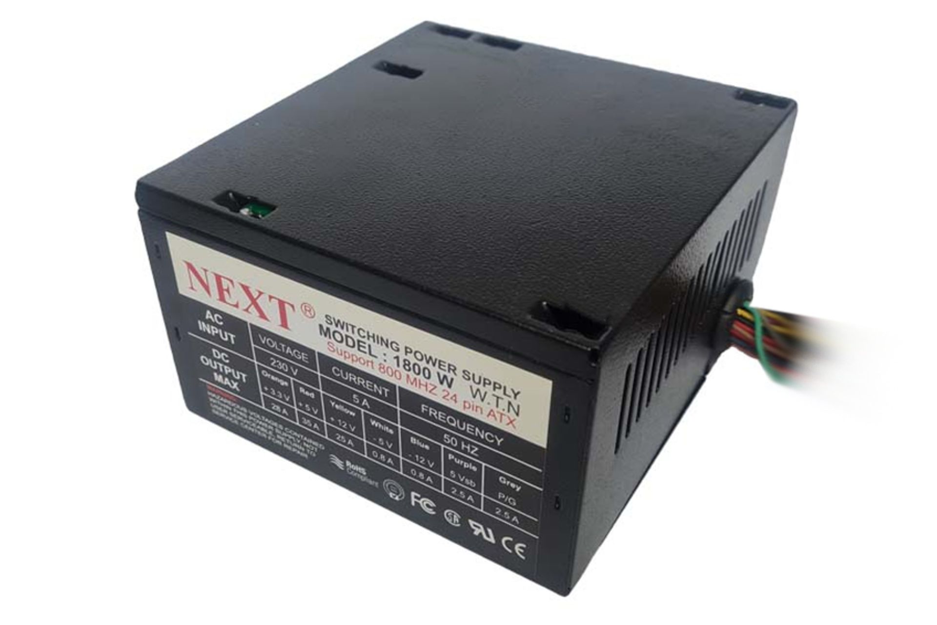 کانکتور و اتصال پاور کامپیوتر نکست 1800 W.T.N با توان 230 وات