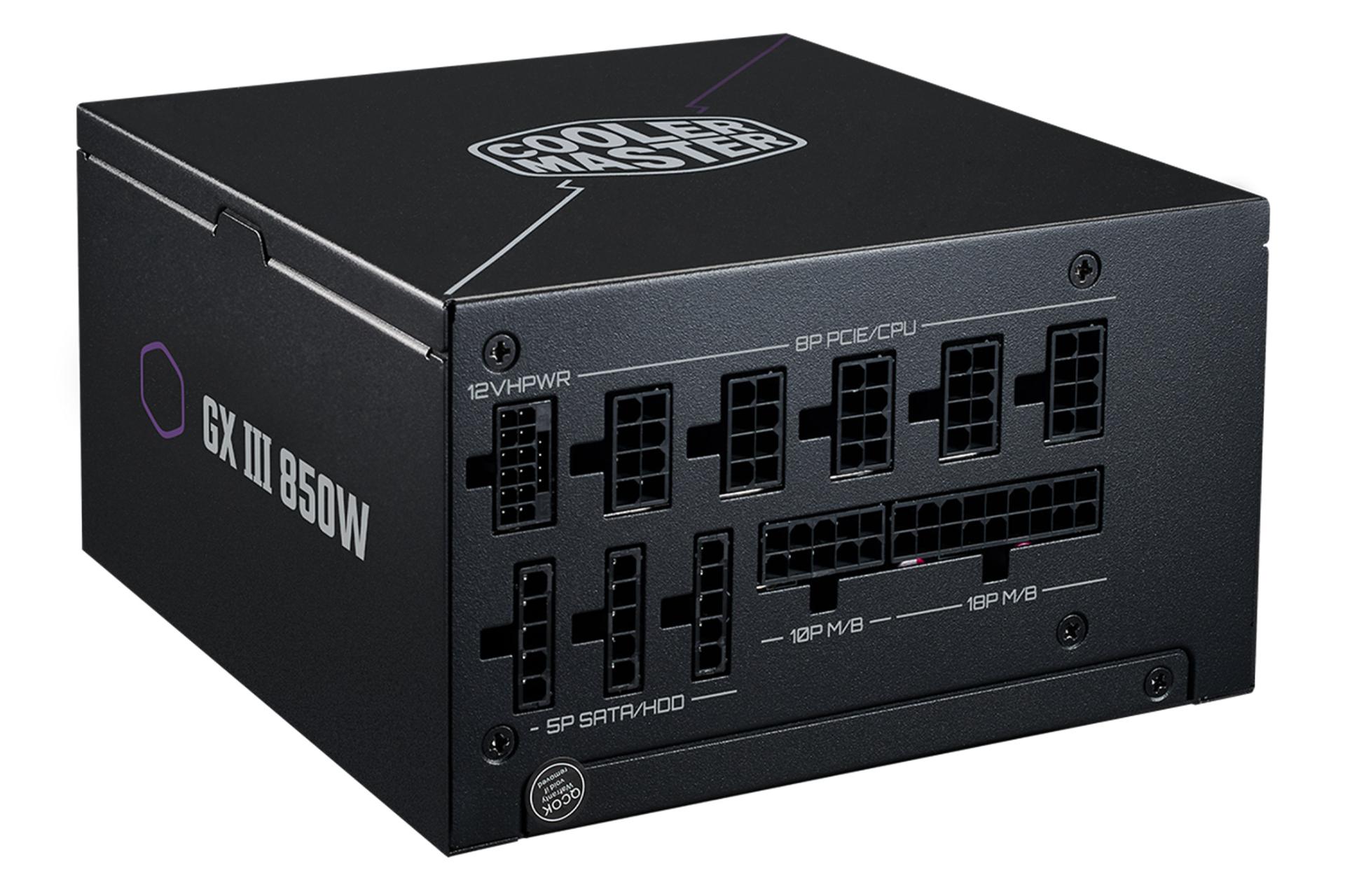 کانکتور و اتصال پاور کامپیوتر کولر مستر GX III GOLD 850 با توان 850 وات