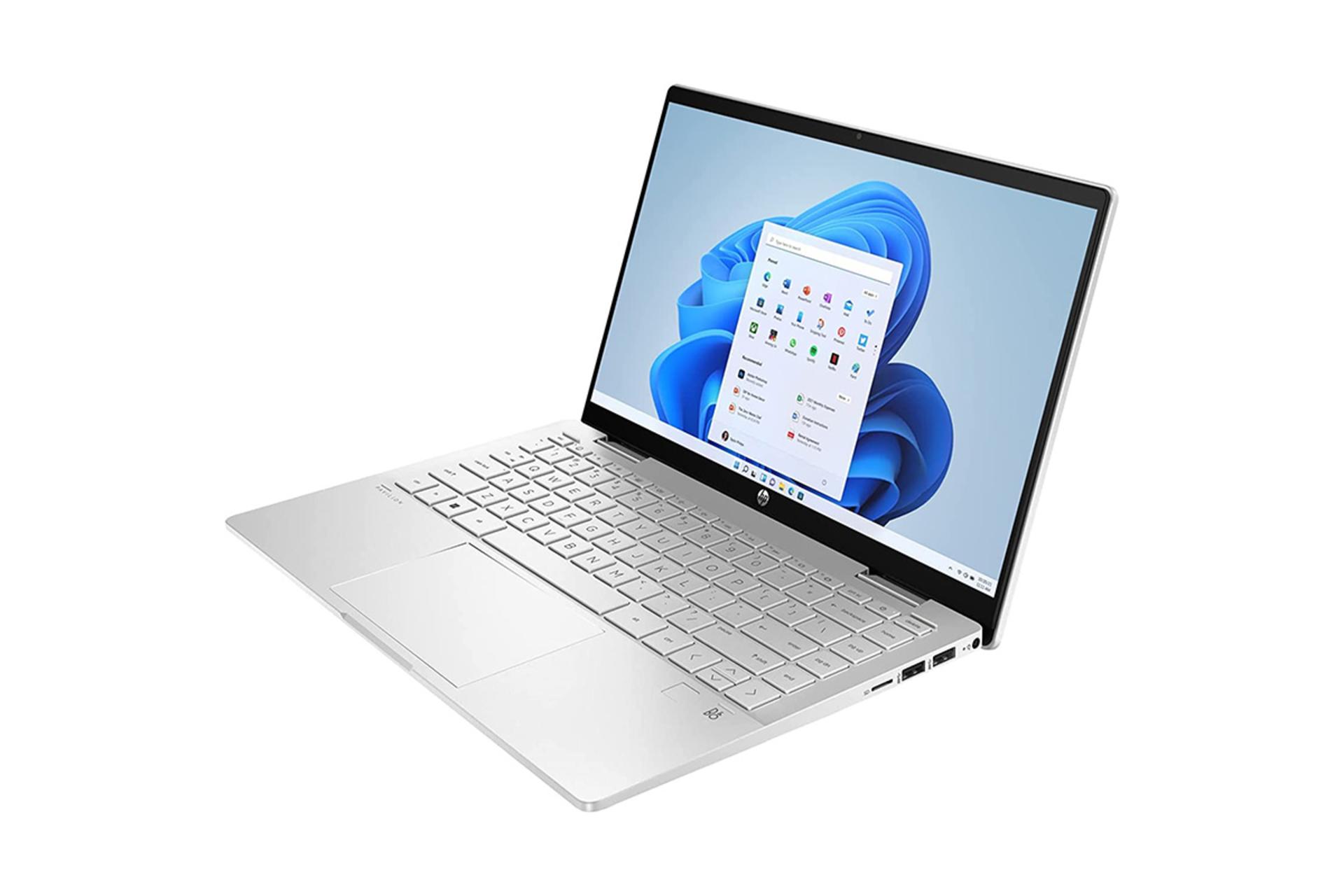 لپ تاپ اچ پی HP Pavilion X360 14 DY2050WM نمای راست و درگاه ها