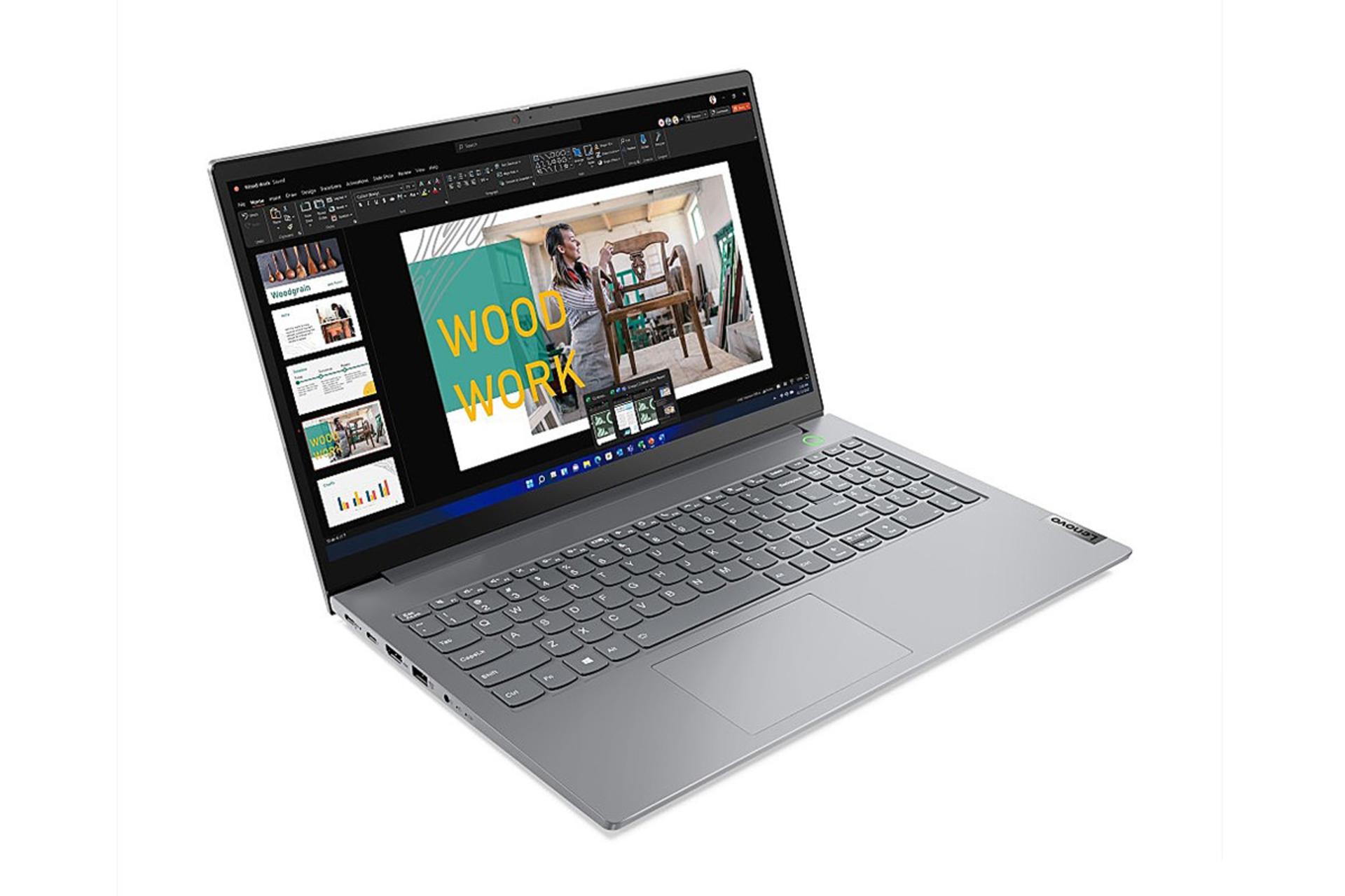 لپ تاپ لنوو Lenovo ThinkBook 15 G4 نمای چپ صفحه نمایش و درگاه ها