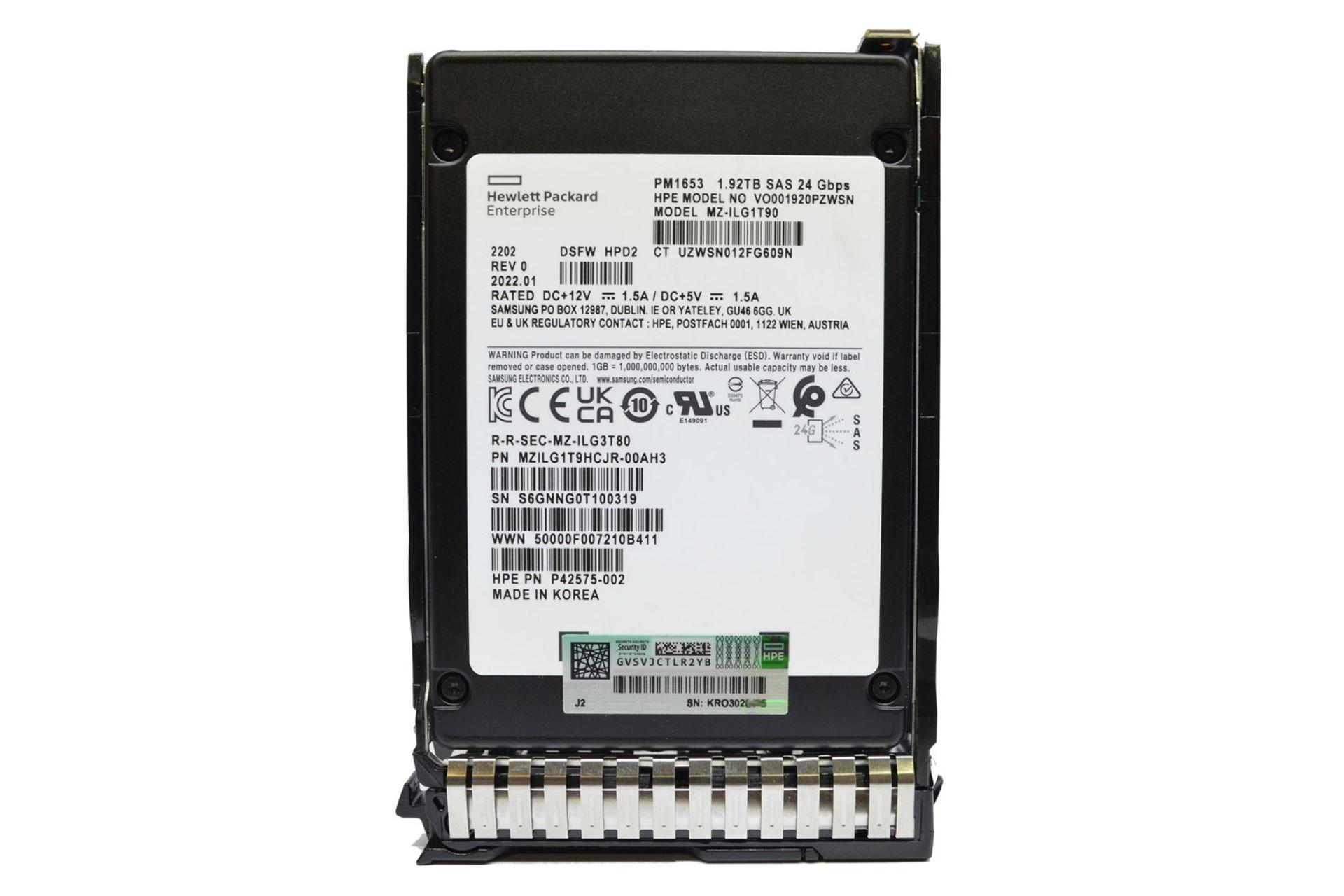 اس اس دی اچ پی ای P49032-B21 SAS 2.5 Inch ظرفیت 1.92 ترابایت