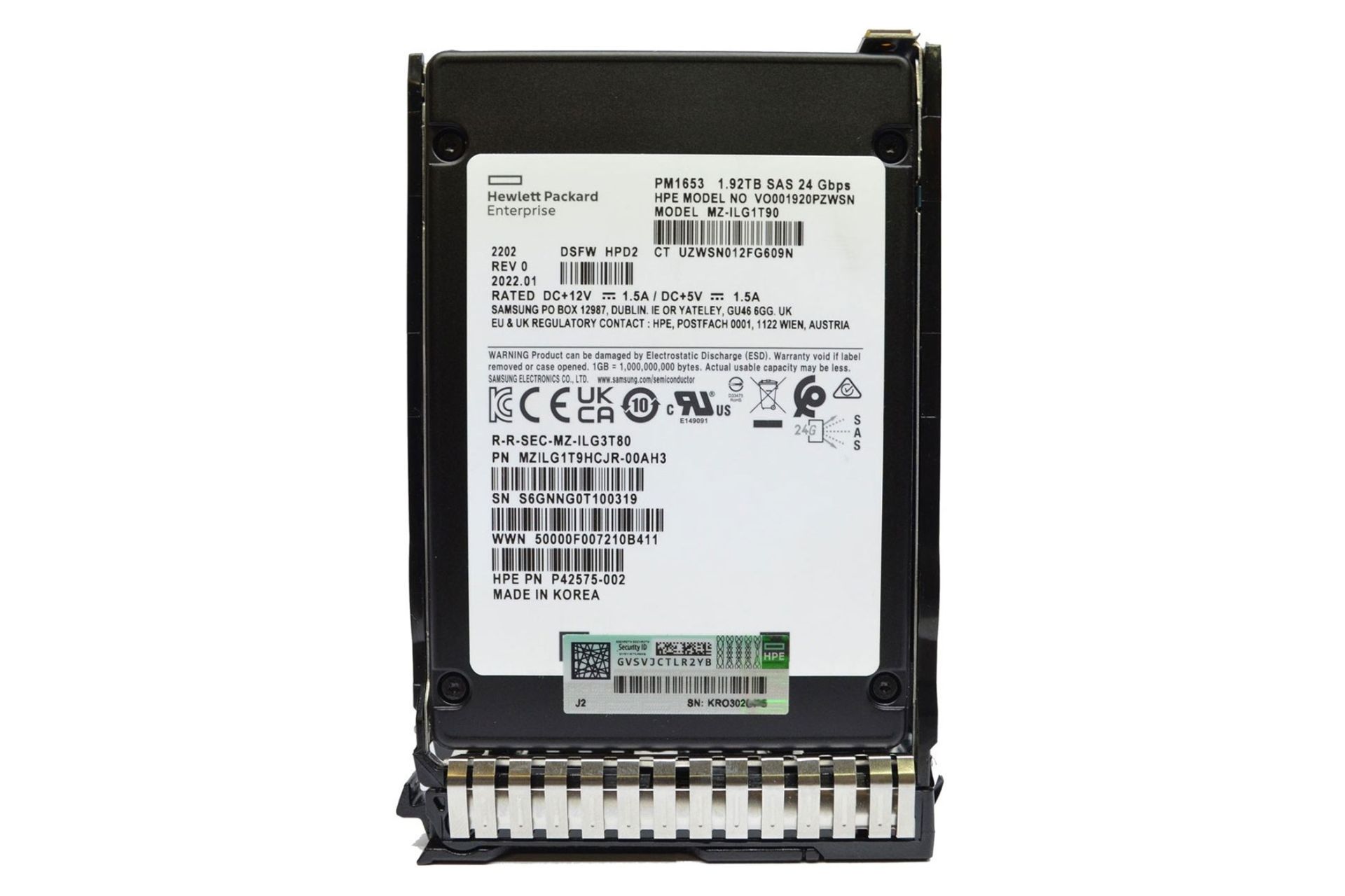 اس اس دی اچ پی ای P49032-B21 SAS 2.5 Inch ظرفیت 1.92 ترابایت