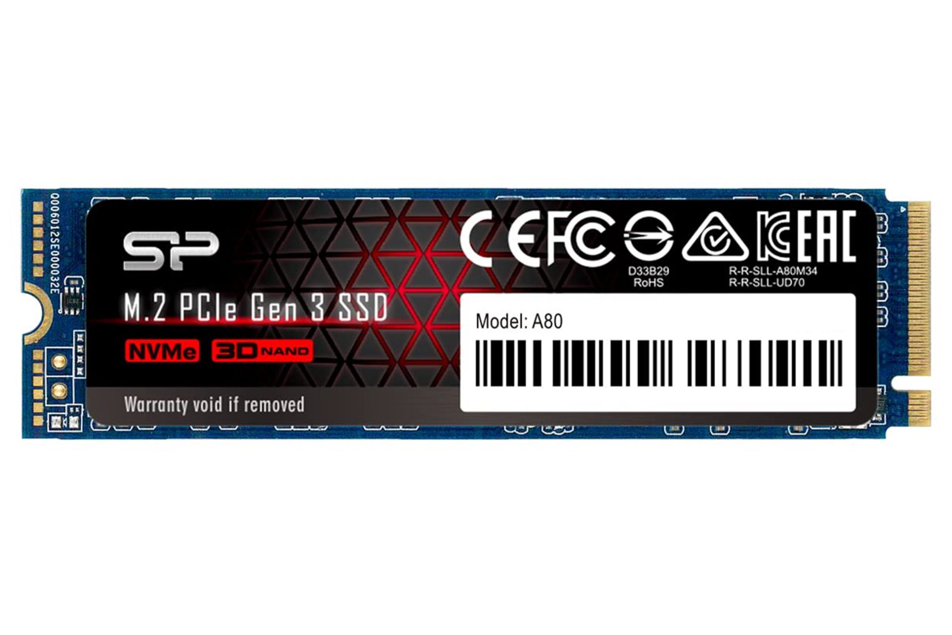 اس اس دی سیلیکون پاور A80 NVMe M.2 2280 ظرفیت 512 گیگابایت